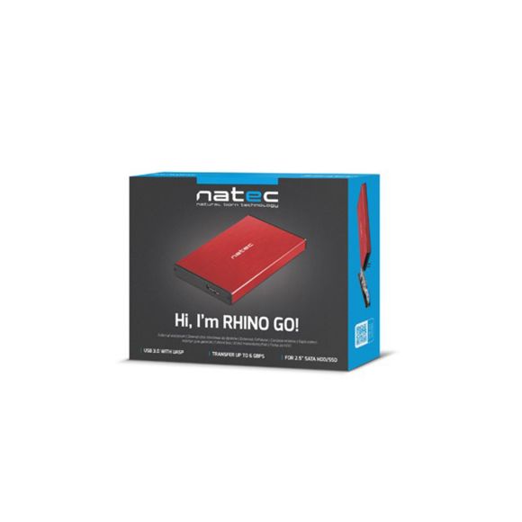 Dysk Natec Przenośny 250GB 2,5" USB 3.0 Czerwony