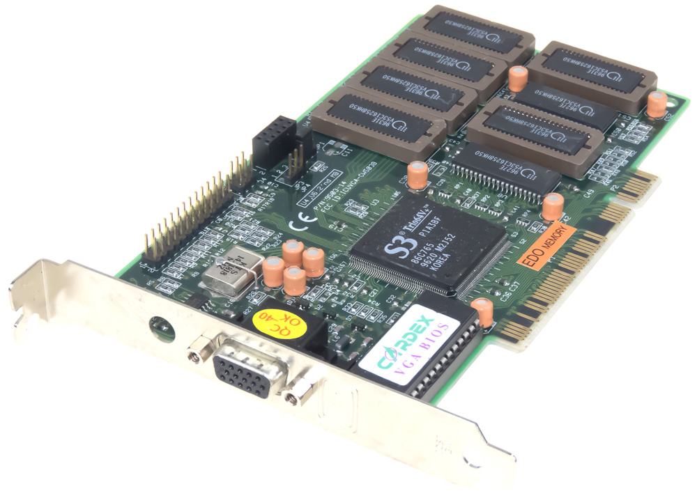 86C765 WITH WARRANTY CARDEX 9503-14 PCI VIDEO ADAPTER S3 TRIO64V