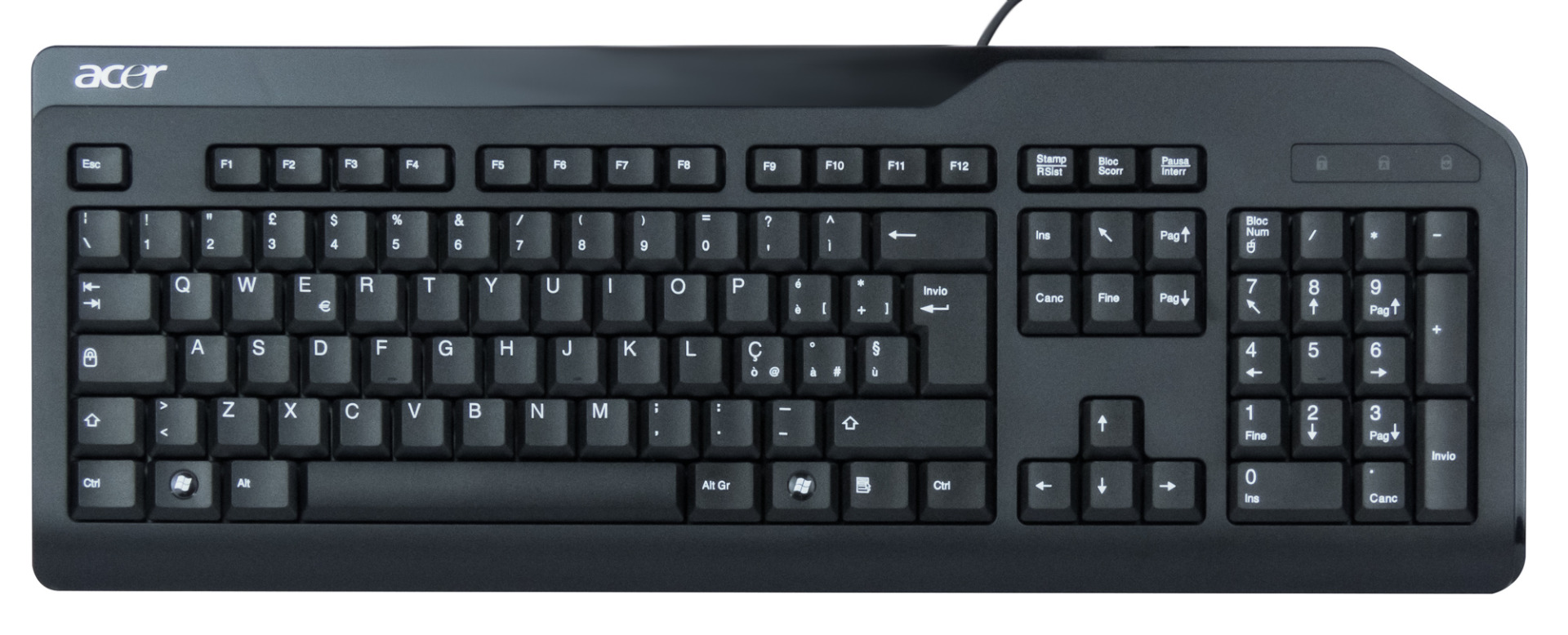 Фотография клавиатуры на компьютере