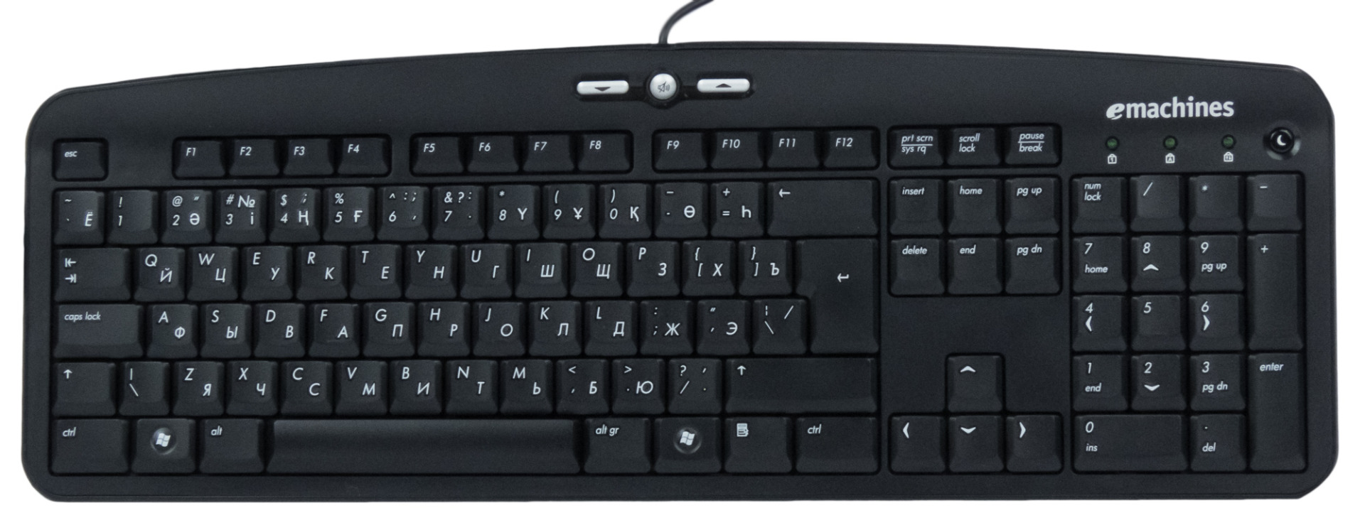 EMACHINES KAZAKH  PS 2 WIRED QWERTY KEYBOARD  KB PS203 354 