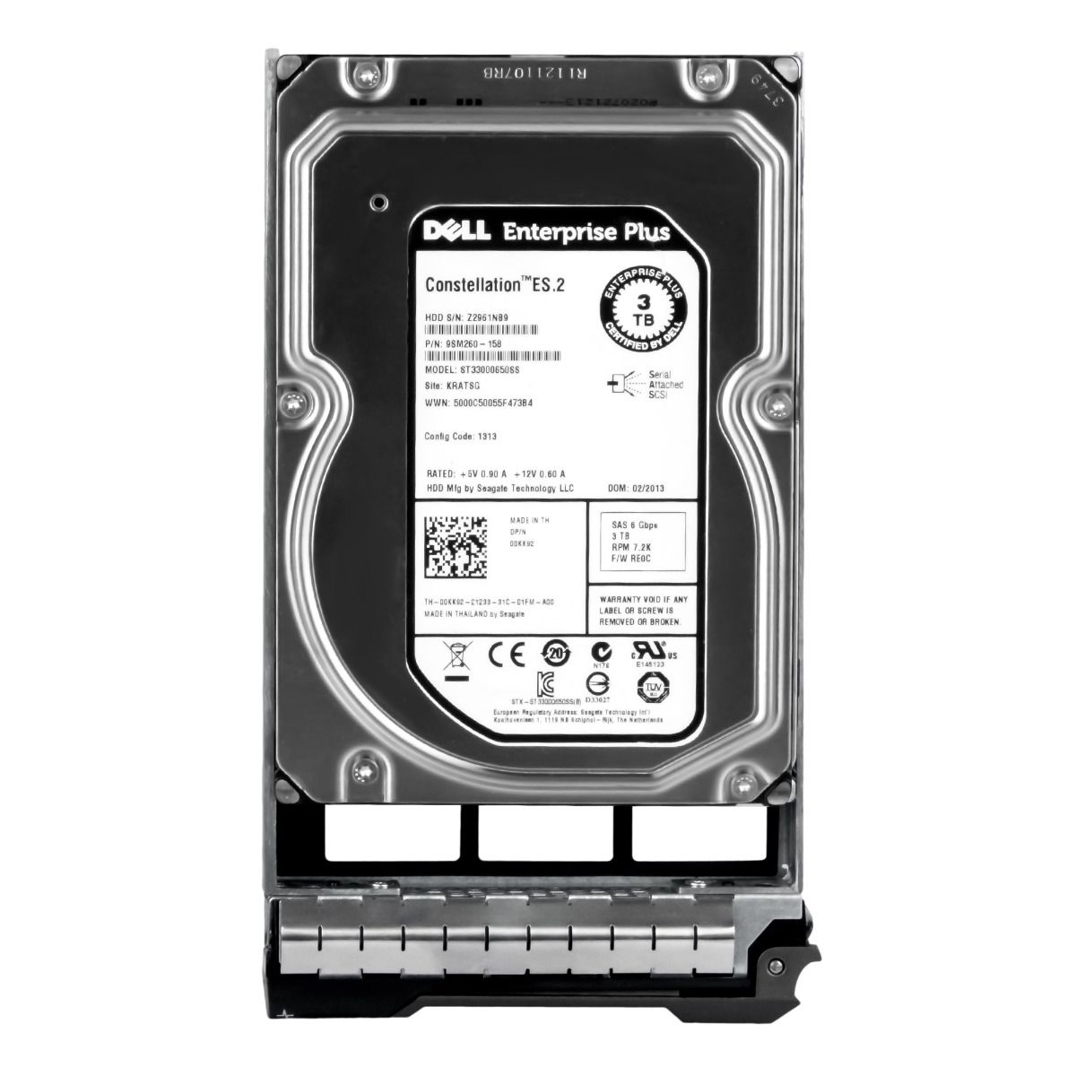 DELL 00KK92 3 To 7,2K 64 Mo SAS-2 3,5'' ST33000650SS