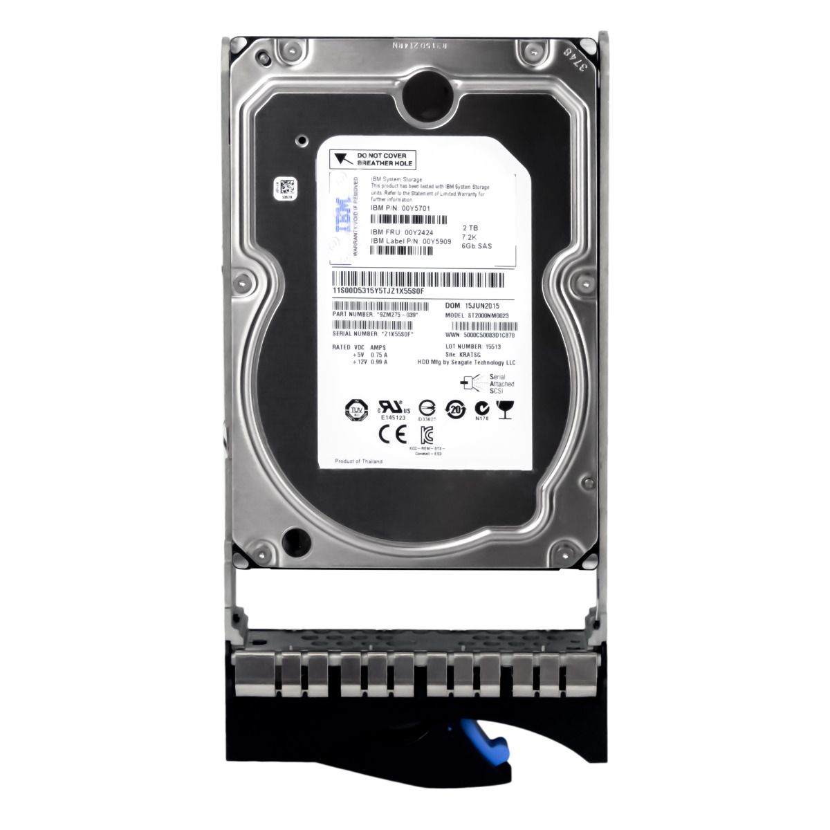 IBM 00Y2424 00Y5701 2TB 7.2K 128MB SAS-2 3.5'' ST2000NM0023