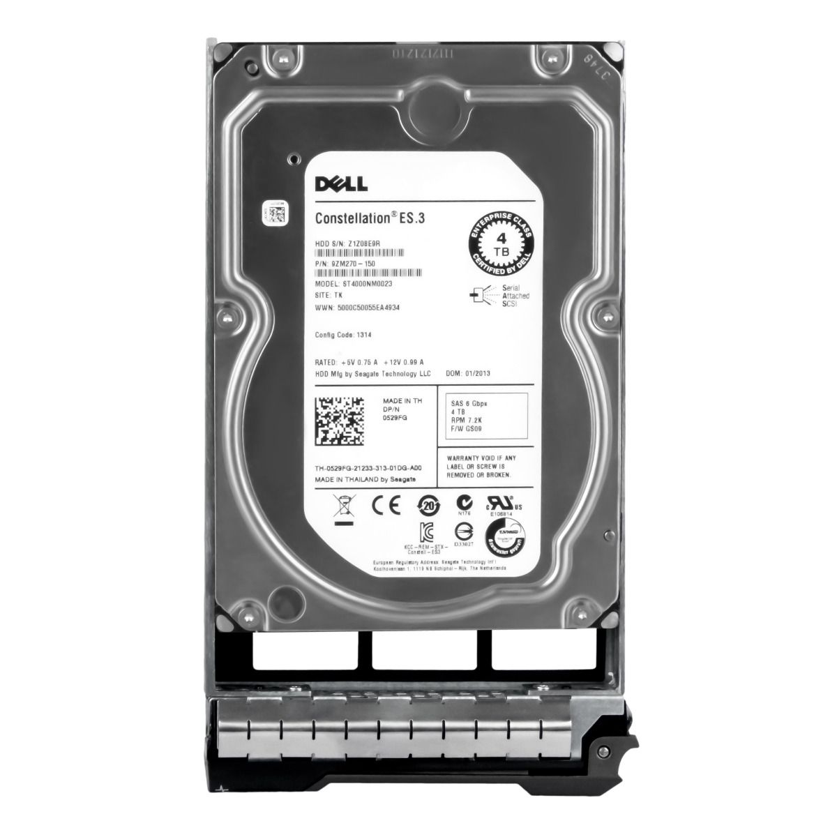 DELL 0529FG 4TB 7.2k 128MB SAS-2 3.5'' ST4000NM0023