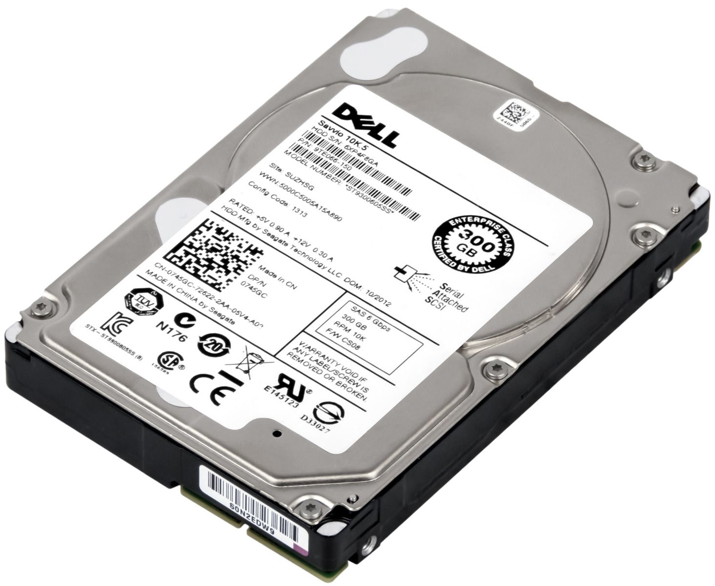 DELL 0745GC 300GB 10K 16MB SAS-2 2.5'' ST9300605SS