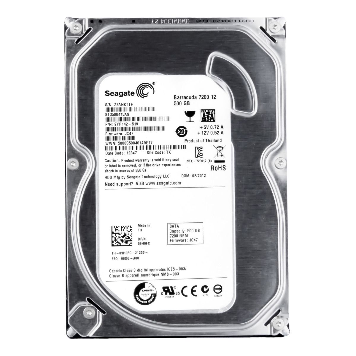 DELL 09H0FC 500GB 7.2K 16MB Sata III 3.5'' ST3500413AS