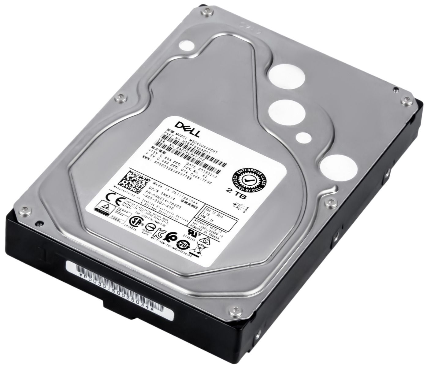 DELL 0HHX14 2TB 7.2K 128MB SAS-3 3.5'' MG04SCA20ENY