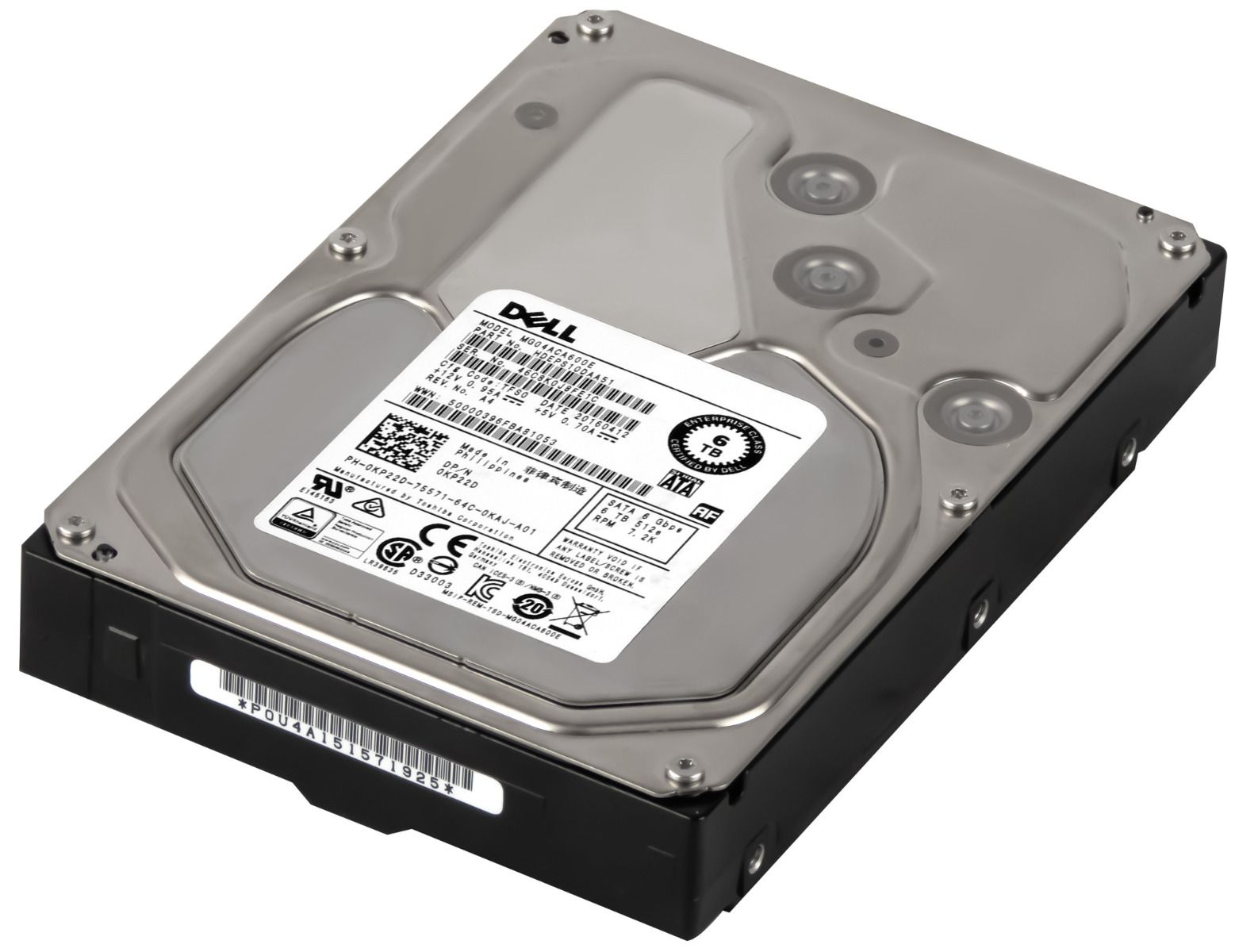 DELL 0KP22D 6 To 7,2K 128 Mo SATA III 3,5'' MG04ACA600E