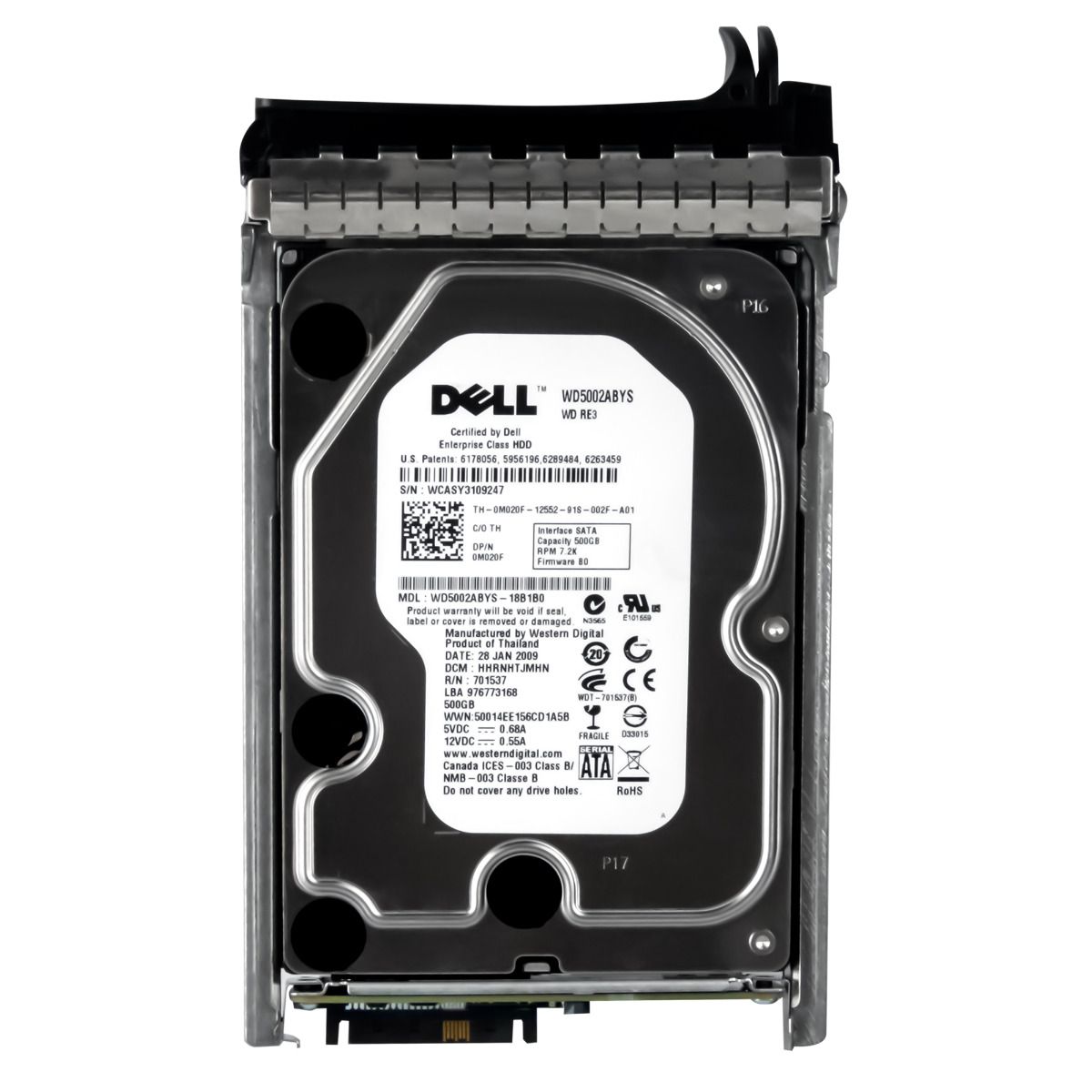 DELL 0M020F 500GB 7.2K 16MB SATA II / SAS 3.5'' WD5002ABYS