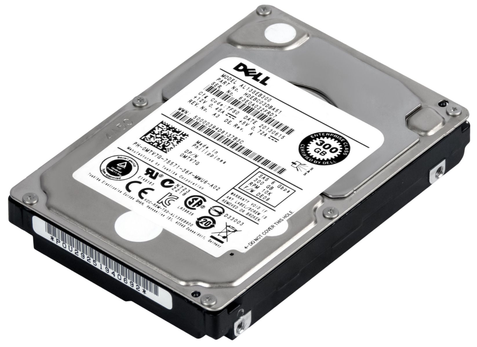 DELL 0MTV7G 300GB 10K SAS-2 2.5'' AL13SEB300