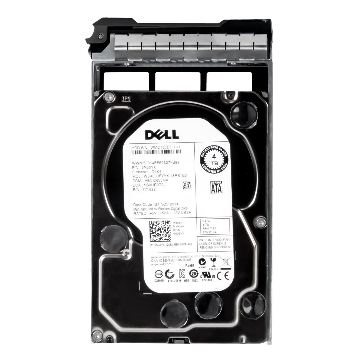 DELL 0N36YX 4TB 7.2K 64MB Sata III 3.5'' WD4000FYYX