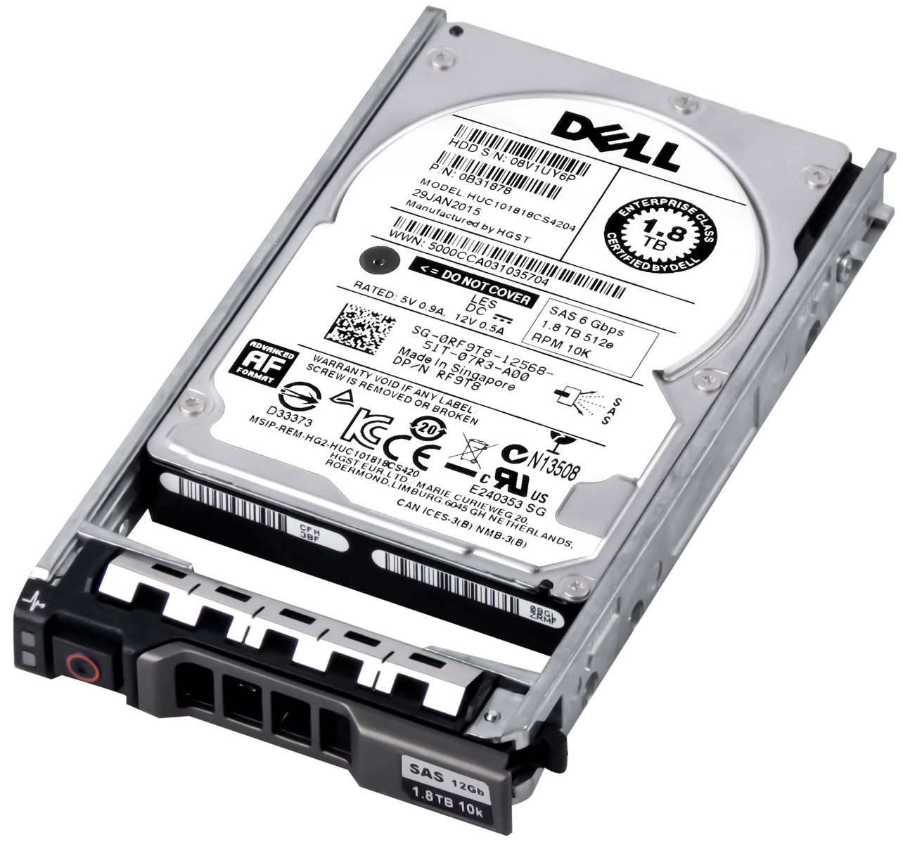 DELL 0RF9T8 1.8TB 10K 128MB SAS-2 2.5'' HUC101818CS4204