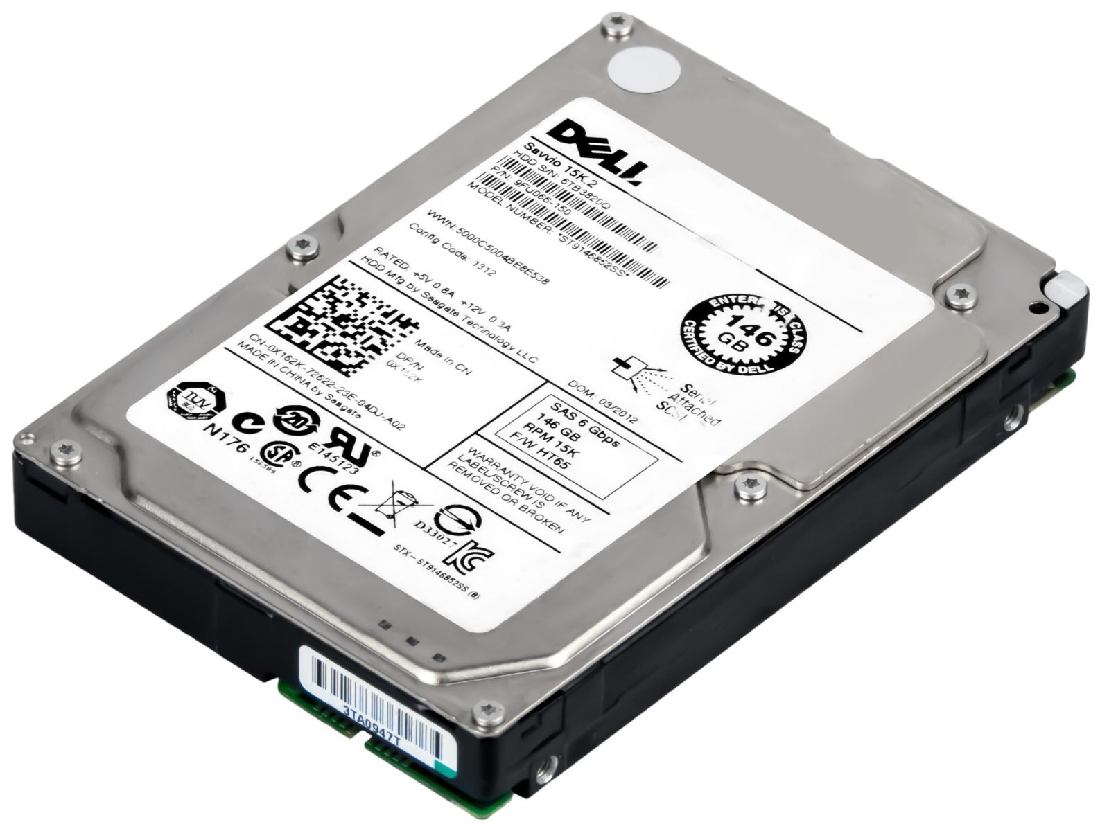 DELL 0X162K 146GB 15K 16MB SAS-2 2.5'' ST9146852SS