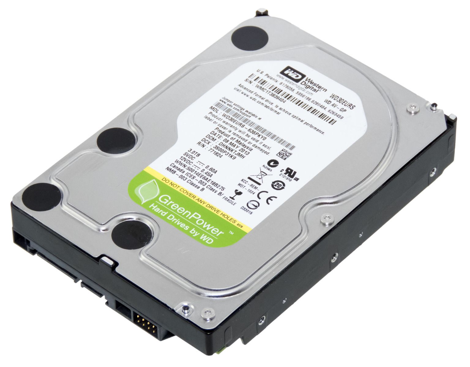 WD GREEN 3TB 7.2K 64MB SATA II 3.5'' WD30EURS