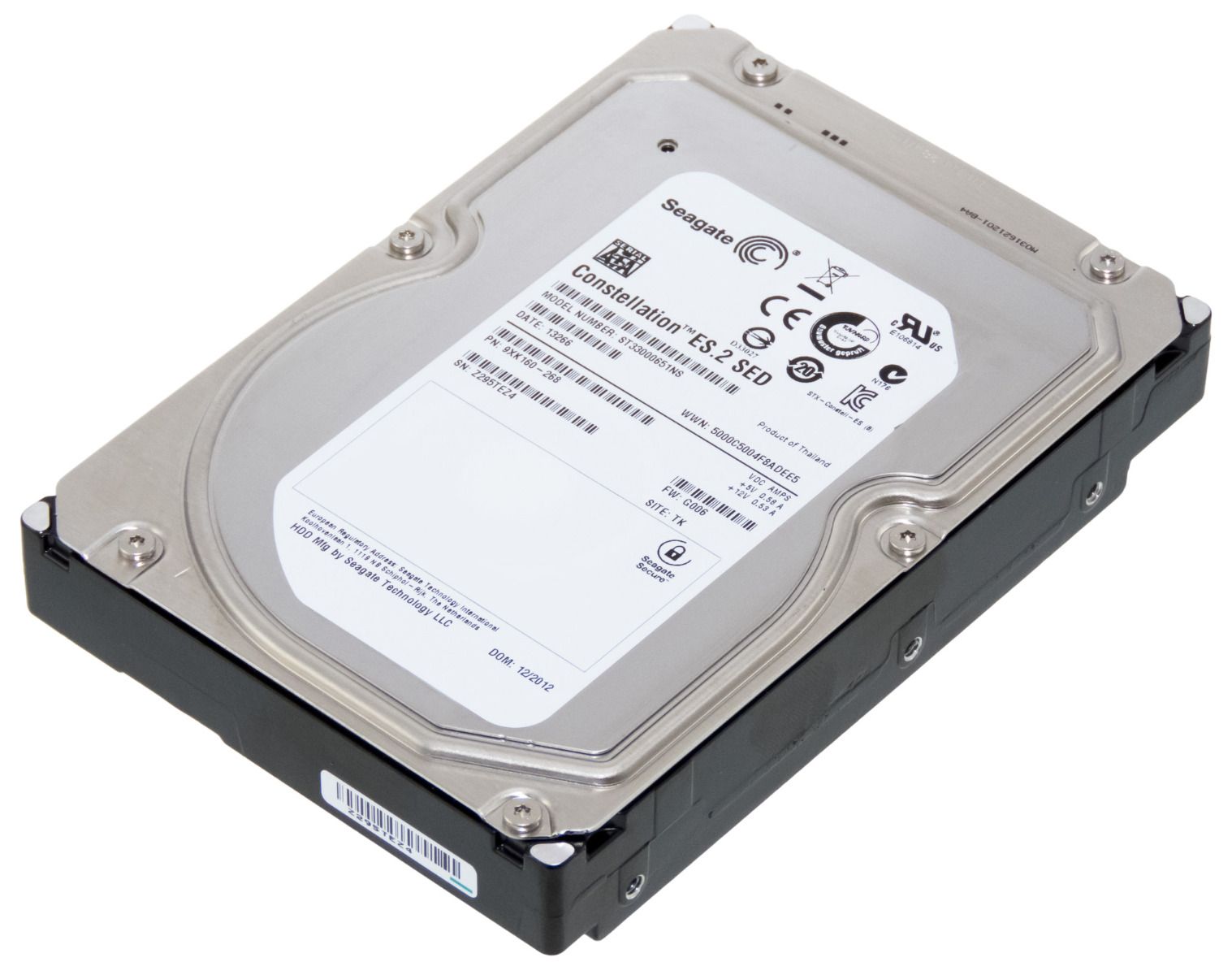 SEAGATE CONSTELLATION ES.2 SED 3TB 7.2K 64MB SATA III 3.5'' ST33000651NS 