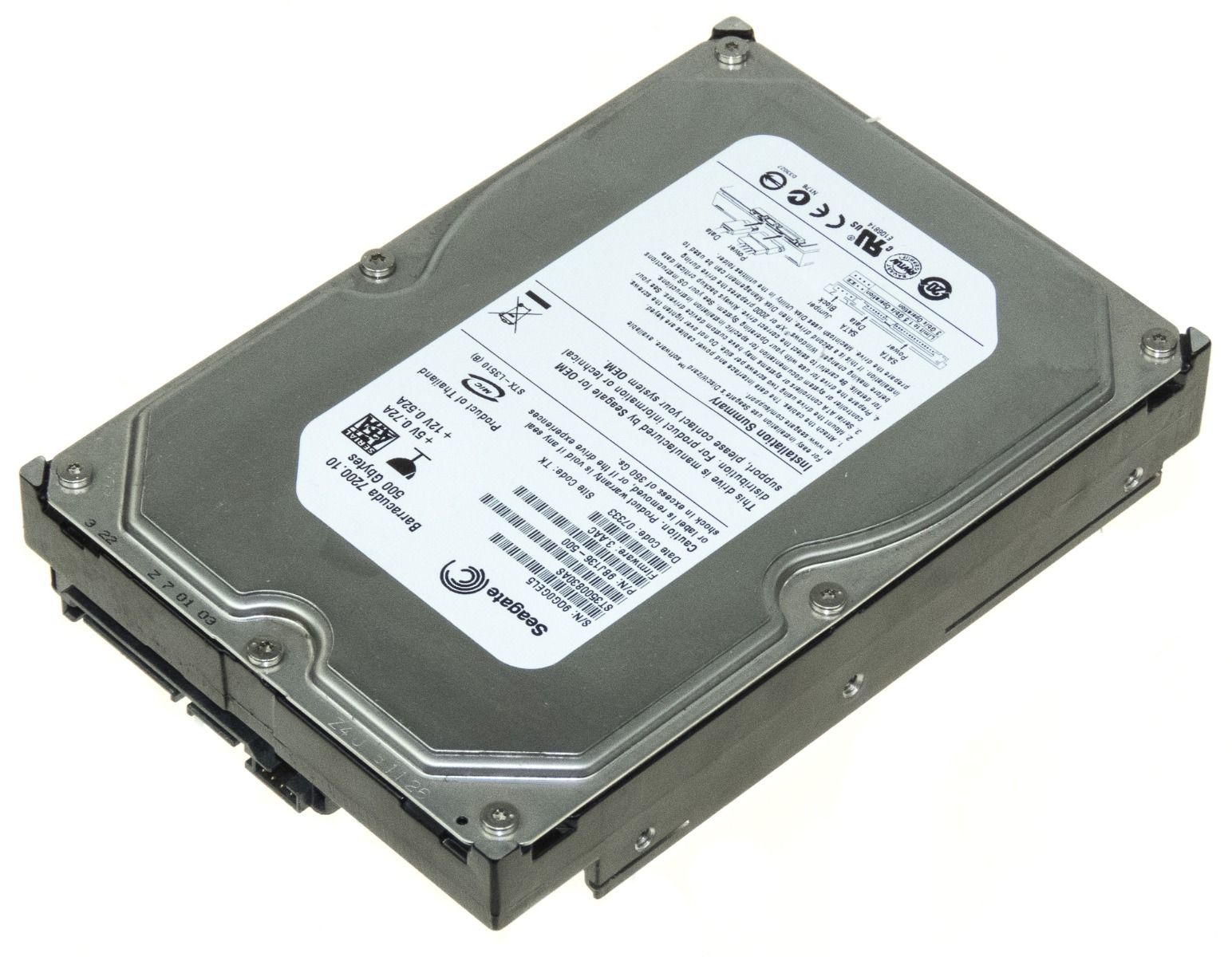 SEAGATE BARRACUDA 500GB 7.2K 8MB SATA II 3.5'' ST3500830AS