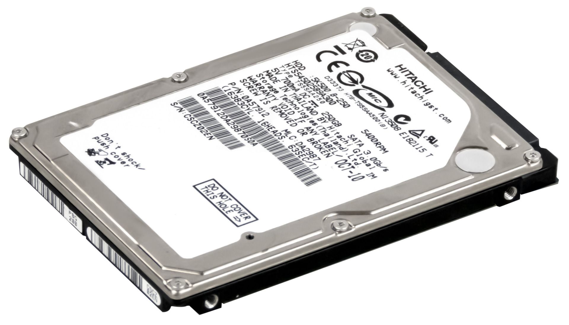 HITACHI TRAVELSTAR 5K500.B 250GB 5.4k SATA II 2.5'' HTS545025B9A300