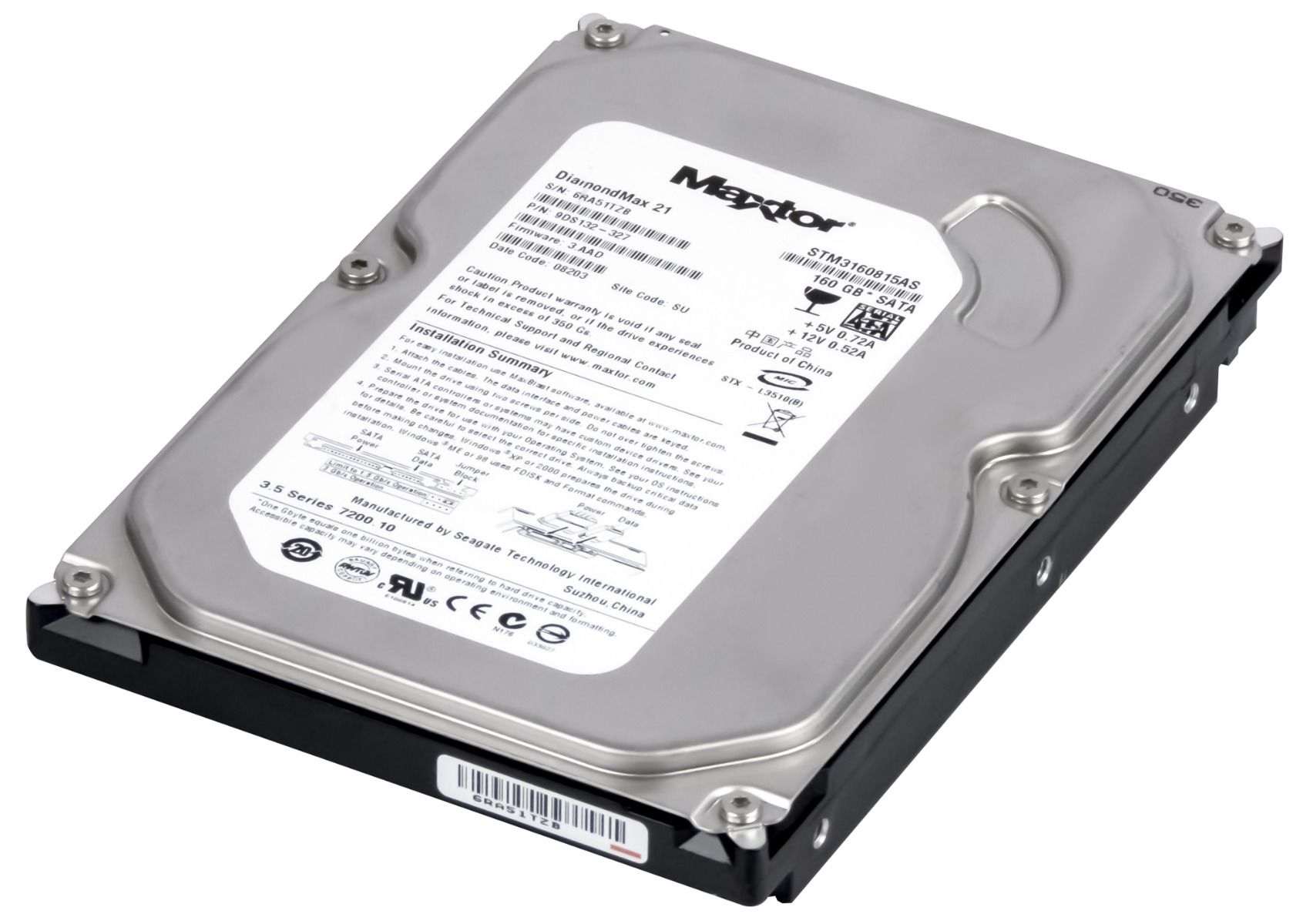 MAXTOR DiamondMax 21 160GB 7.2K 8MB SATA II 3.5'' STM3160815AS