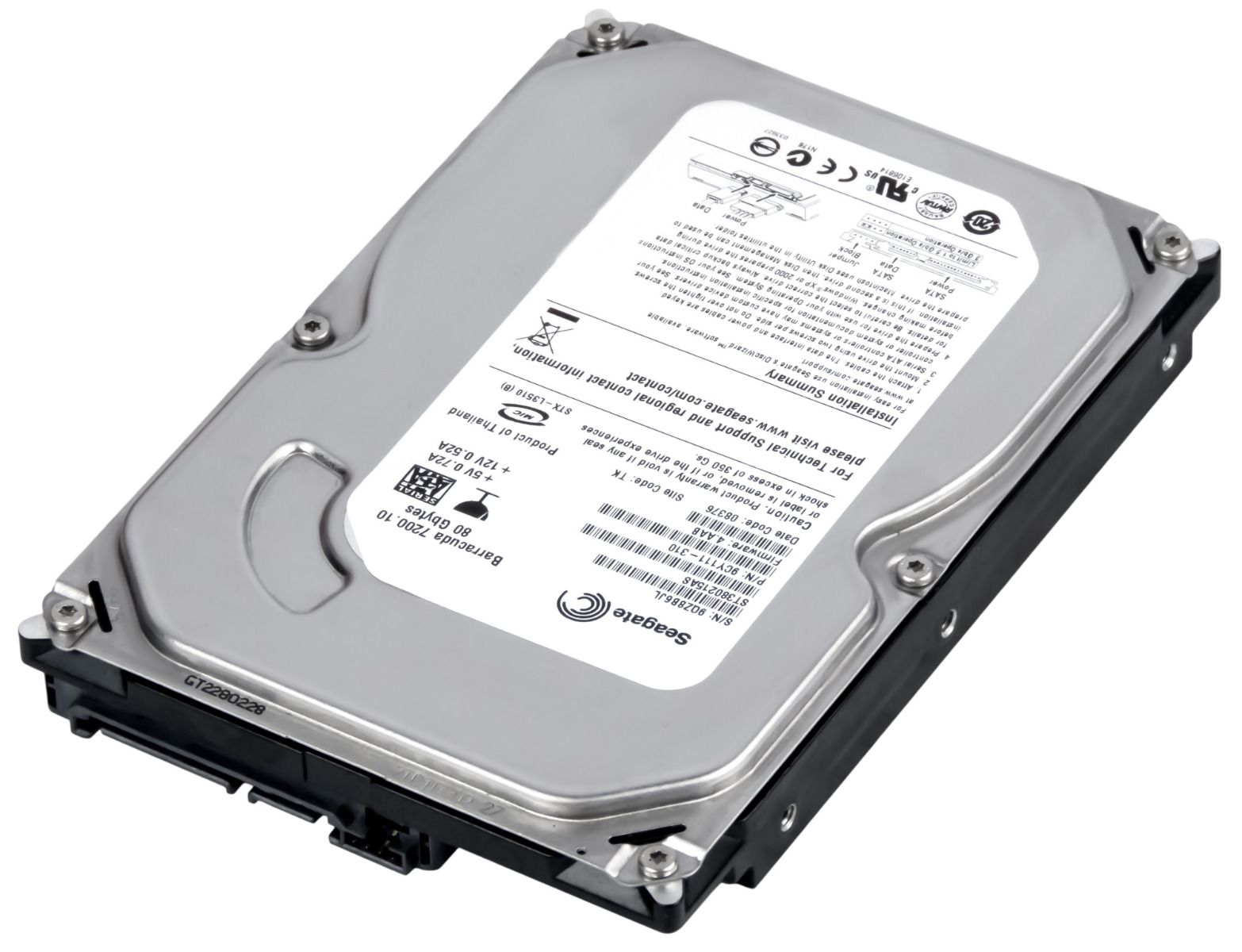 SEAGATE BARRACUDA 80GB 7.2k 2MB SATA II 3.5'' ST380215AS