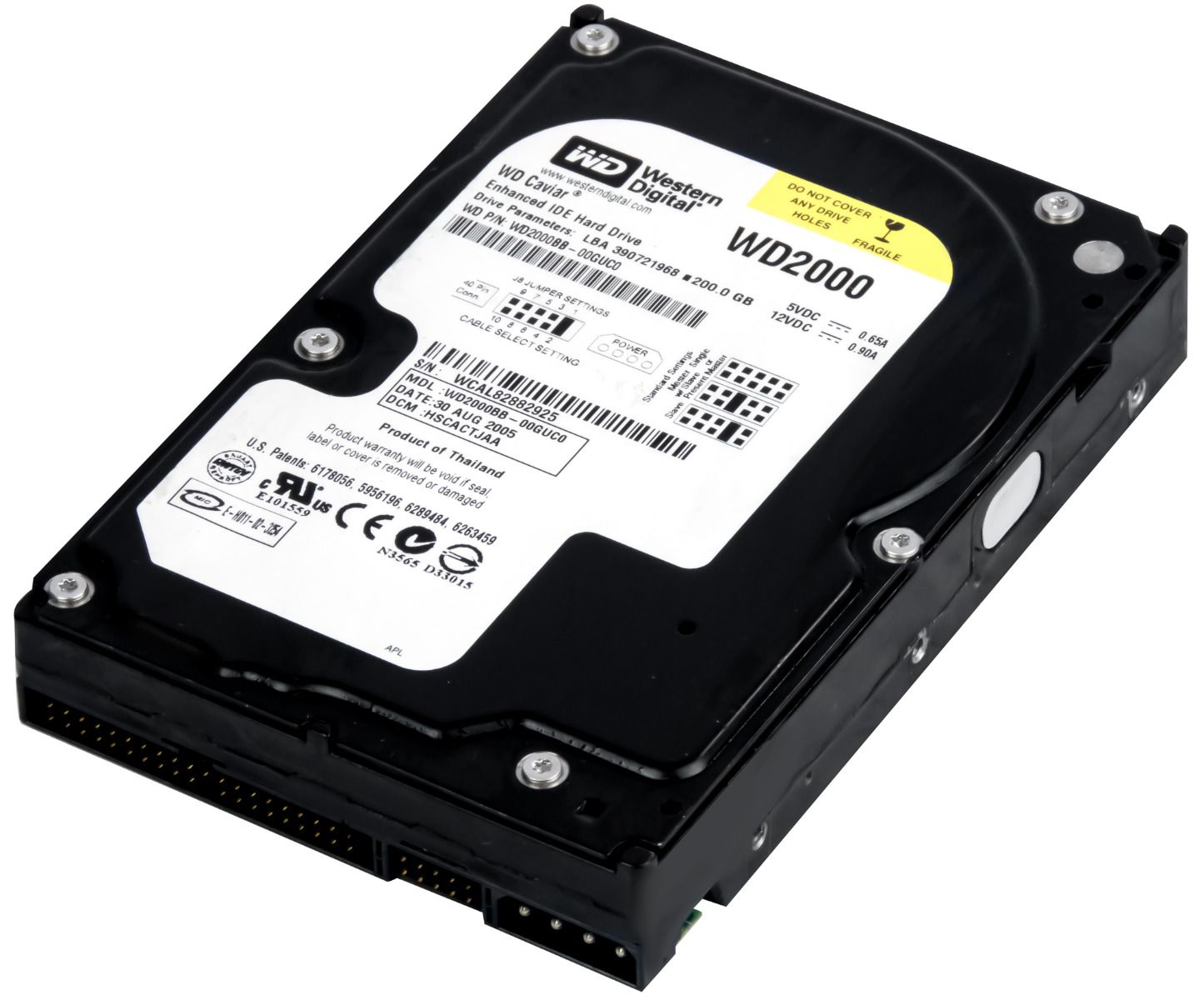WD CAVIAR 200GB 7.2K 2MB ATA 3.5'' WD2000BB