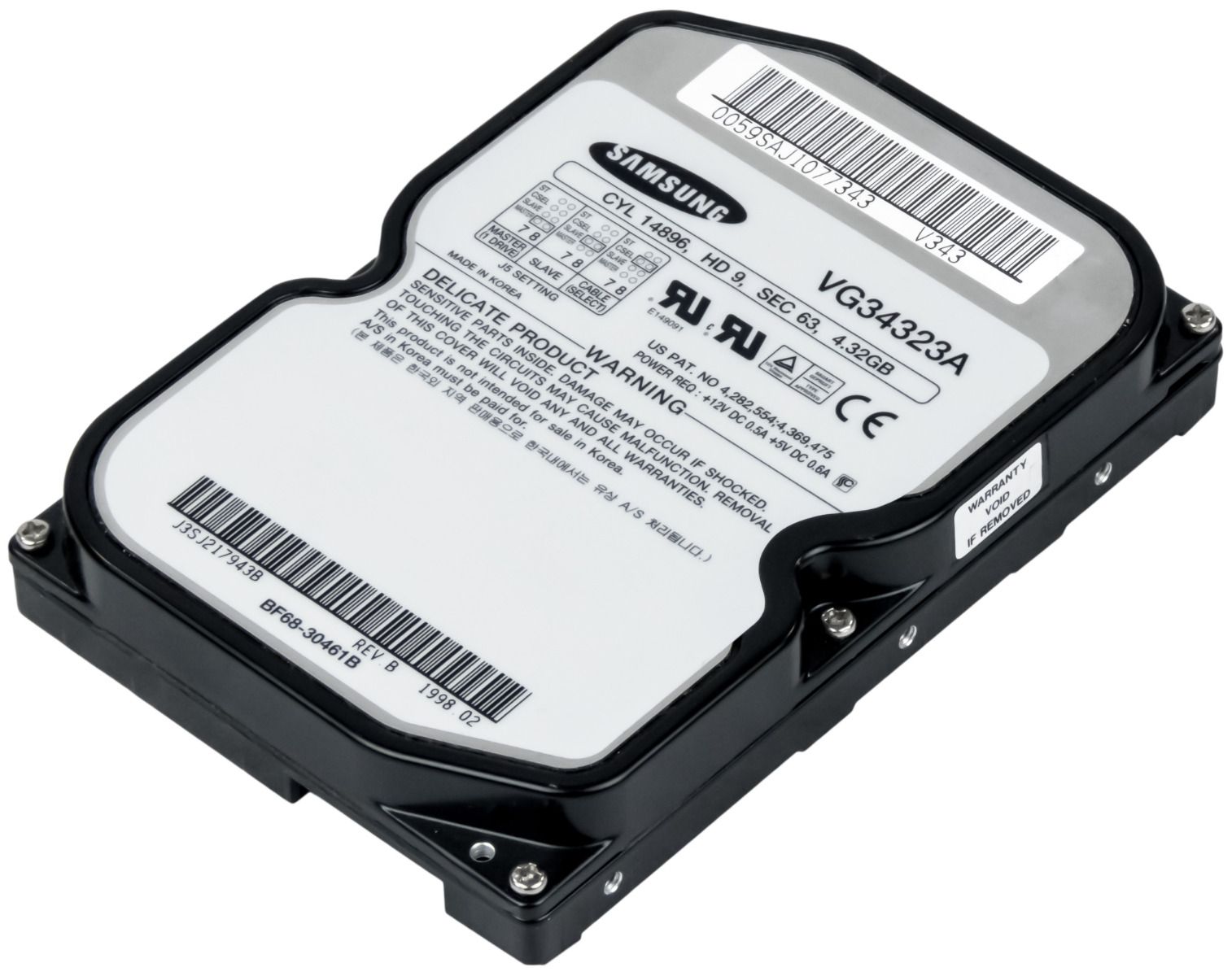 SAMSUNG SpinPoint 4.3GB 5.4K ATA 3.5'' VG34323A
