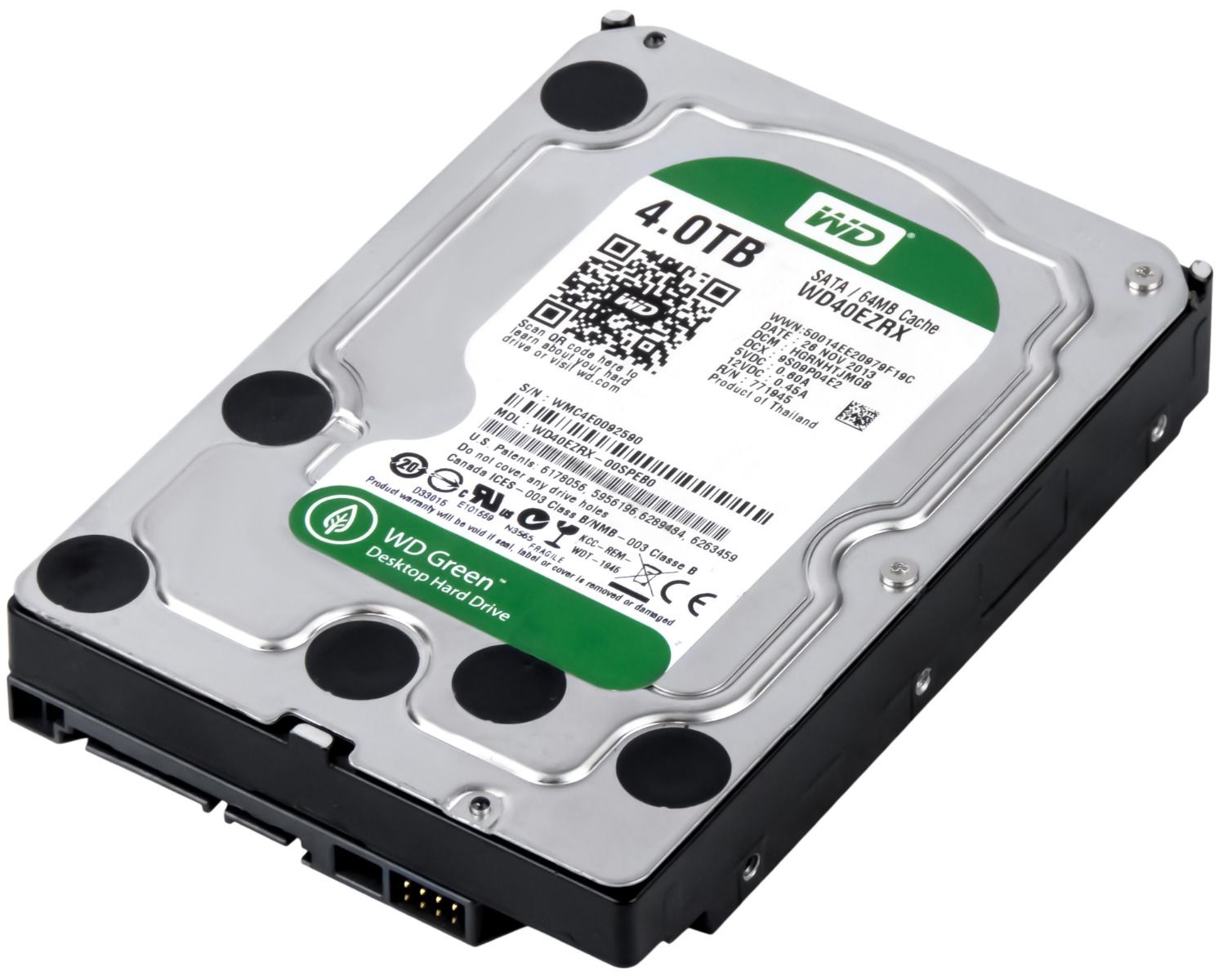 WD GREEN 4TB 5.4K 64MB SATA III 3.5'' WD40EZRX