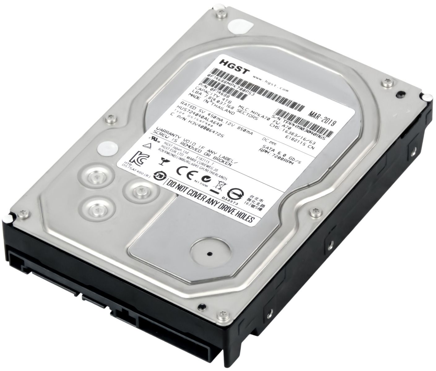 HGST UltraStar 7K4000 4TB 7.2K 64MB SATA III 3.5'' HUS724040ALA640