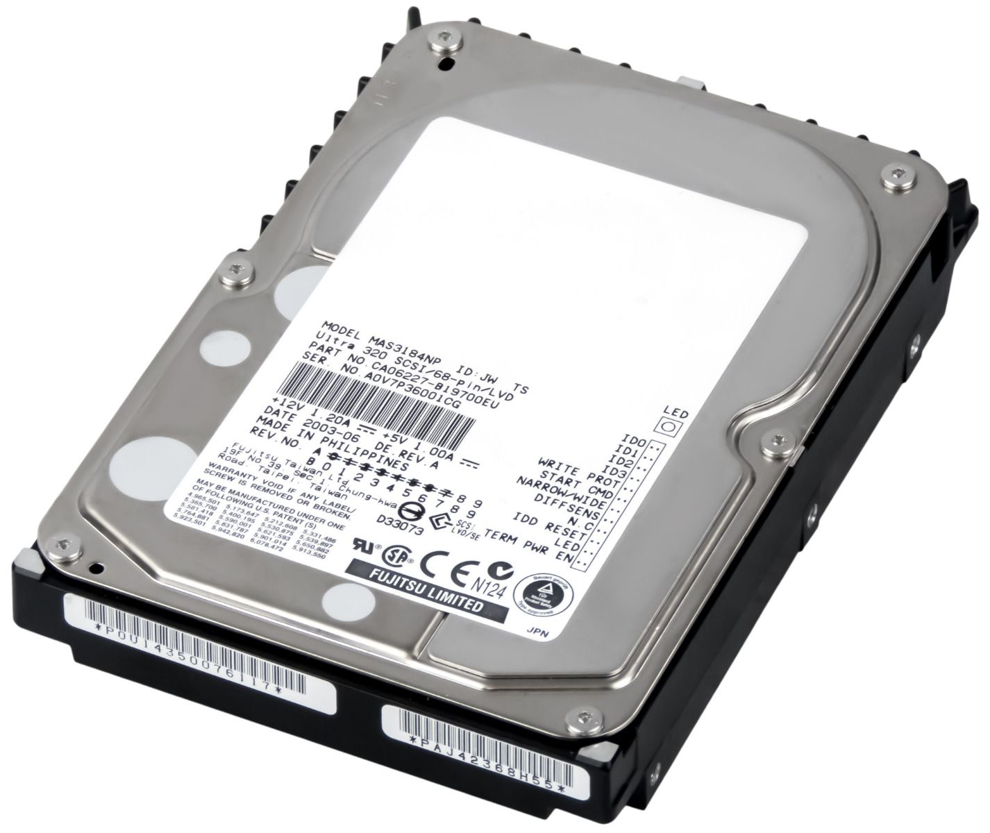 FUJITSU 18.4GB 15K 8MB SCSI U320 68-PIN 3.5'' MAS3184NP