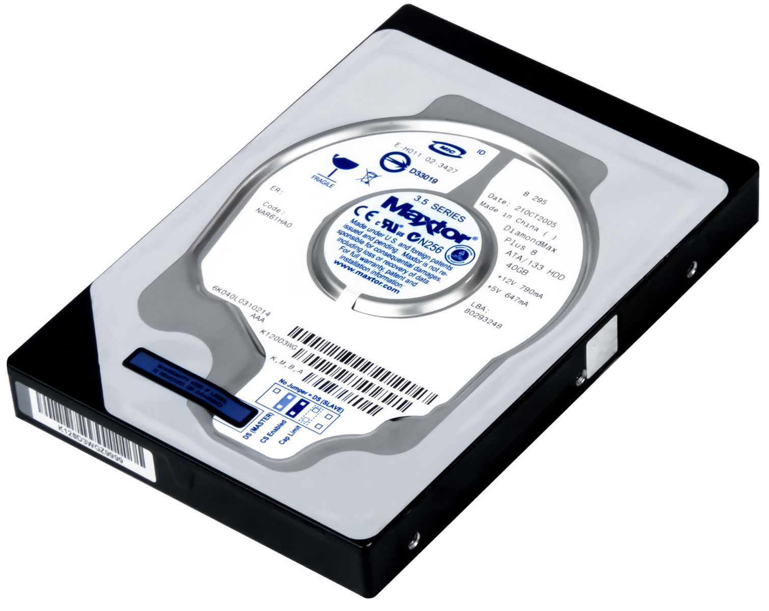 MAXTOR DiamondMax Plus 8 40GB 7.2K 2MB ATA 3.5'' 6K040L0