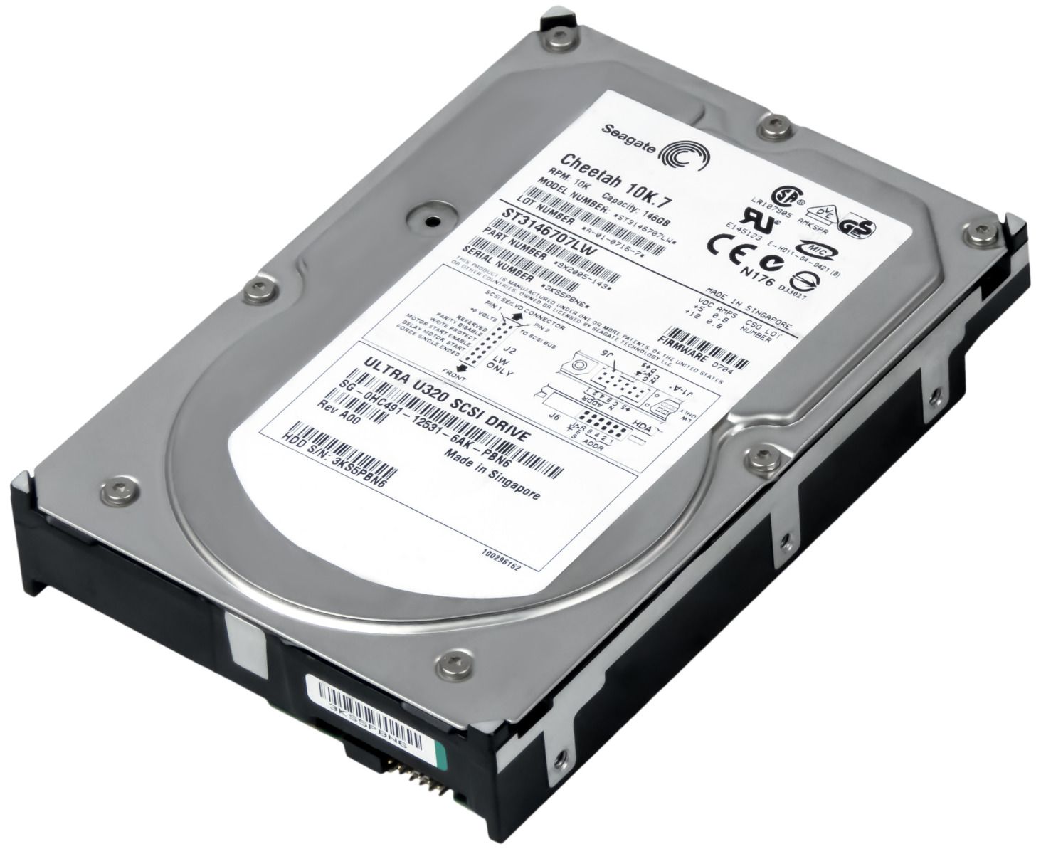 DELL 0HC491 146GB 10K 8MB SCSI U320 3.5'' ST3146707LW