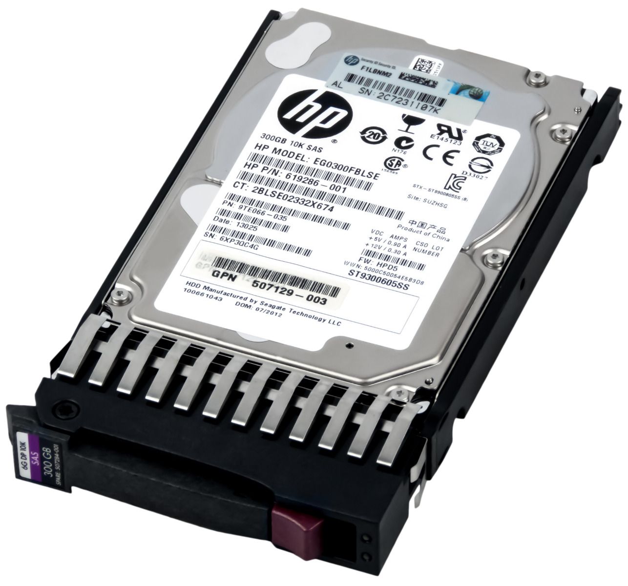 HP 619286-001 300GB 10K 64MB SAS-2 2.5'' 507284-001 EG0300FBLSE