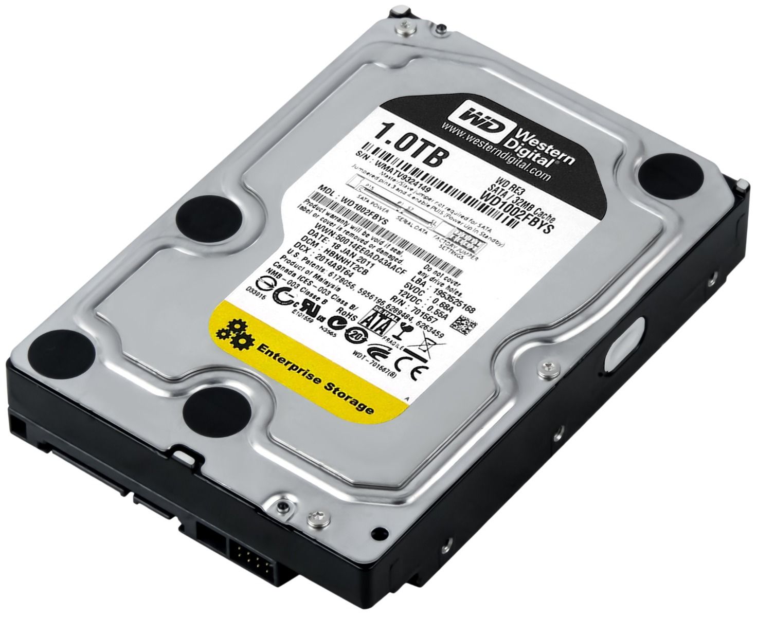 WD RE3 1TB 7.2k 32MB SATA II 3.5" WD1002FBYS