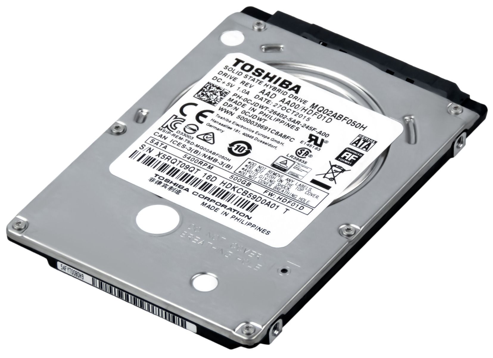 TOSHIBA 500GB 5.4k 64MB SATA III 2.5'' MQ02ABF050H
