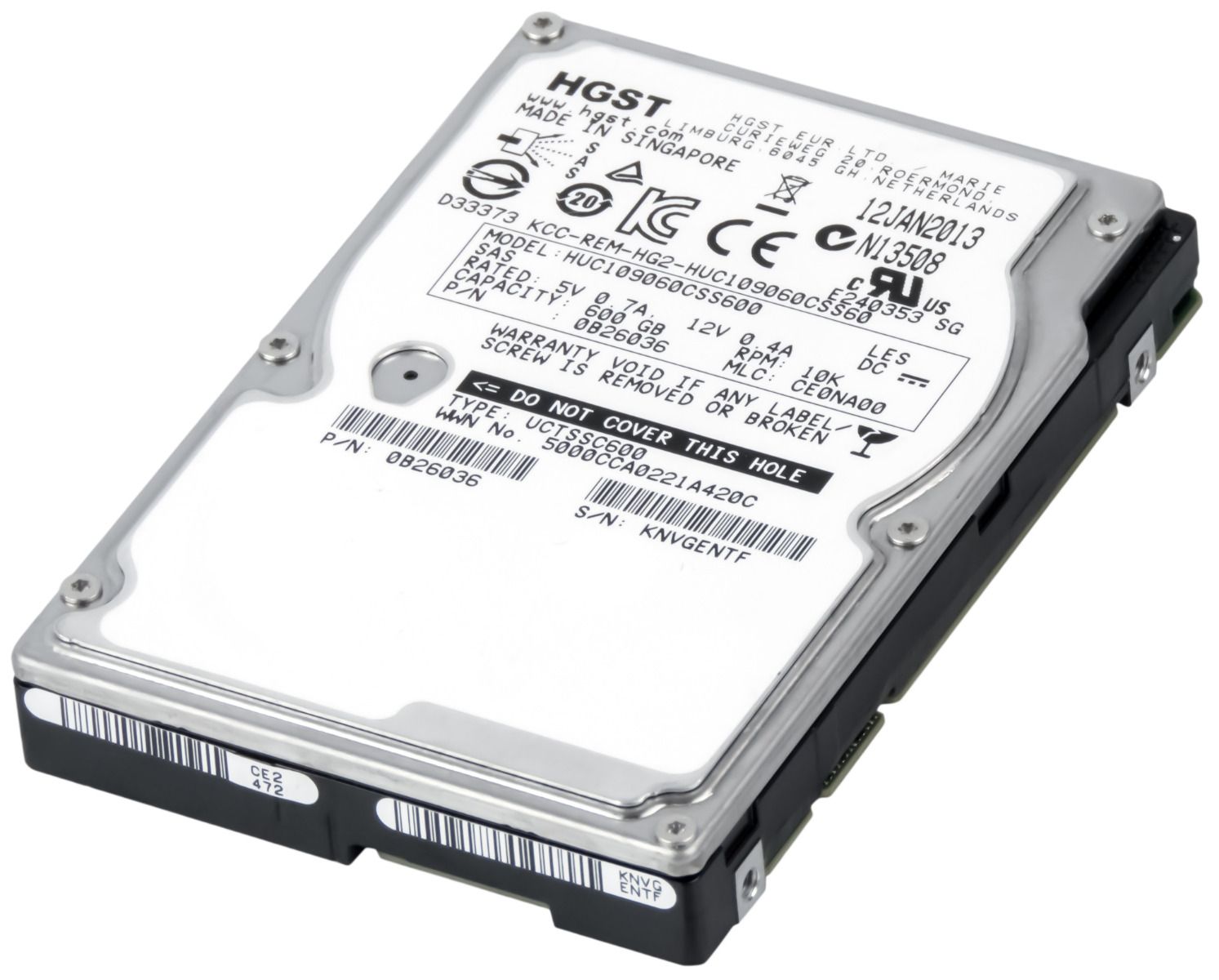 HGST UltraStar C10K900 600GB 10K 64MB SAS-2 2.5'' HUC109060CSS600