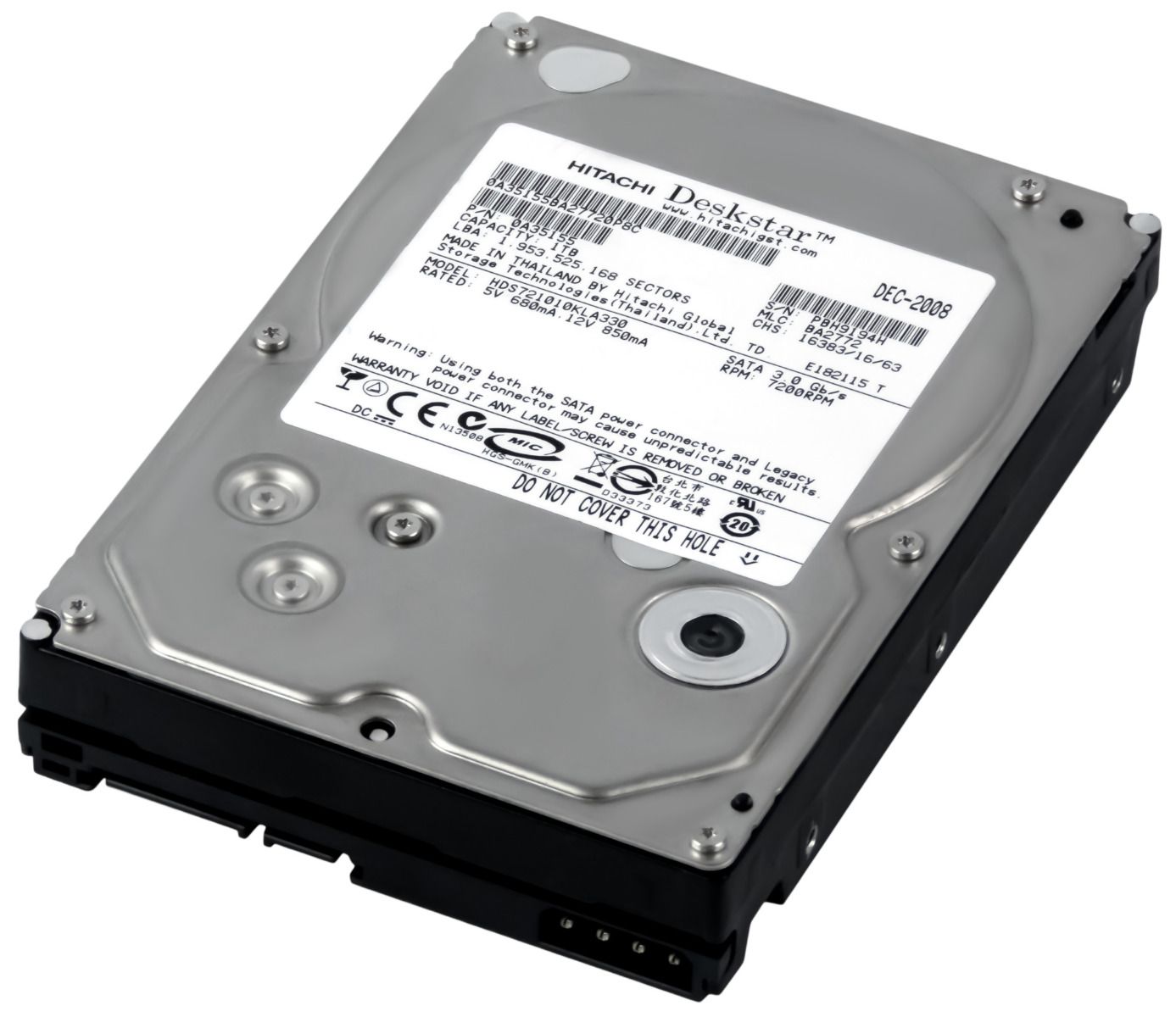 HITACHI DeskStar 7K1000 1TB 7.2K 32MB SATA II 3.5'' HDS721010KLA330