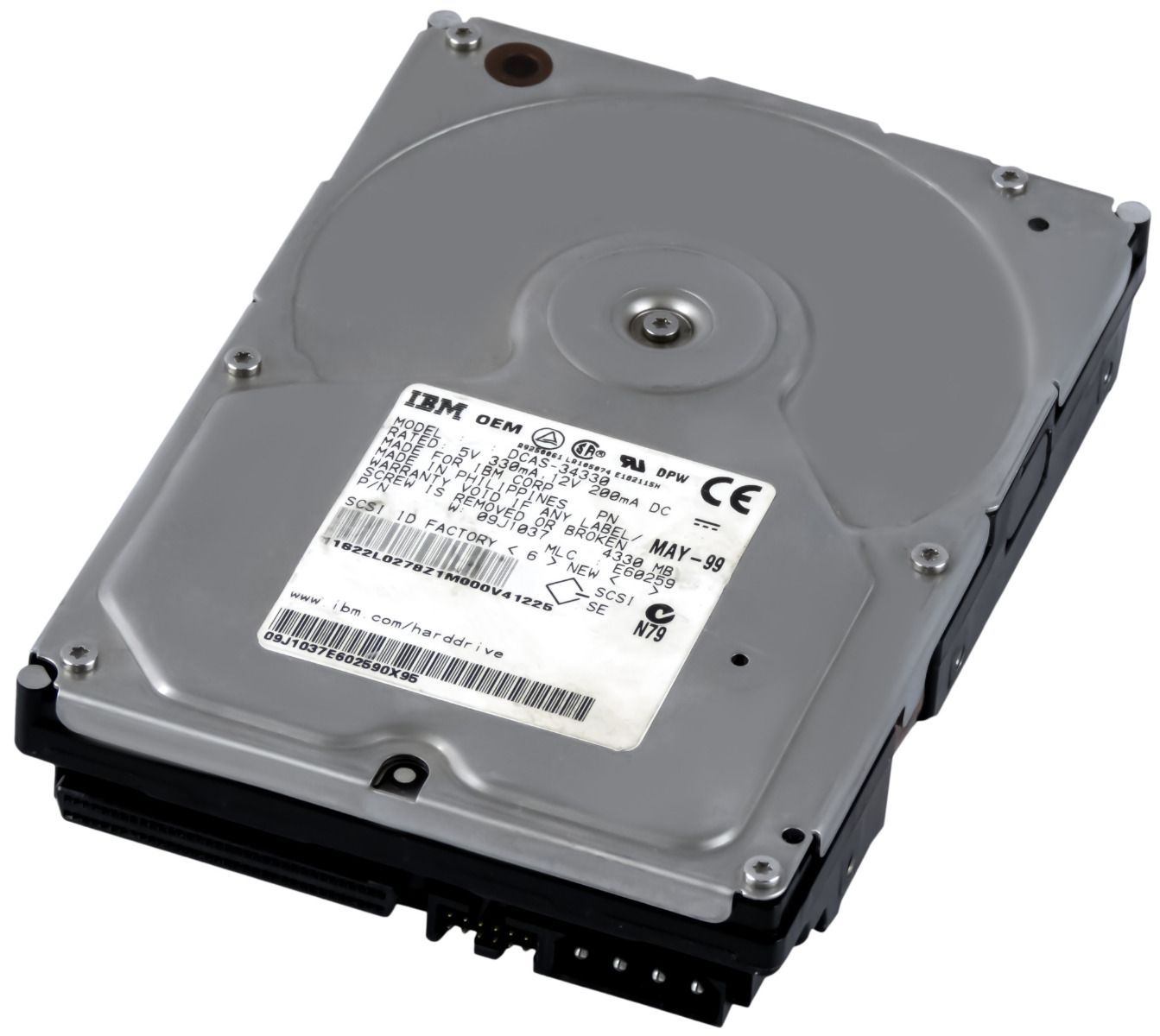 IBM 09J1037 4.3GB 5.4K SCSI 3.5'' DCAS-34330