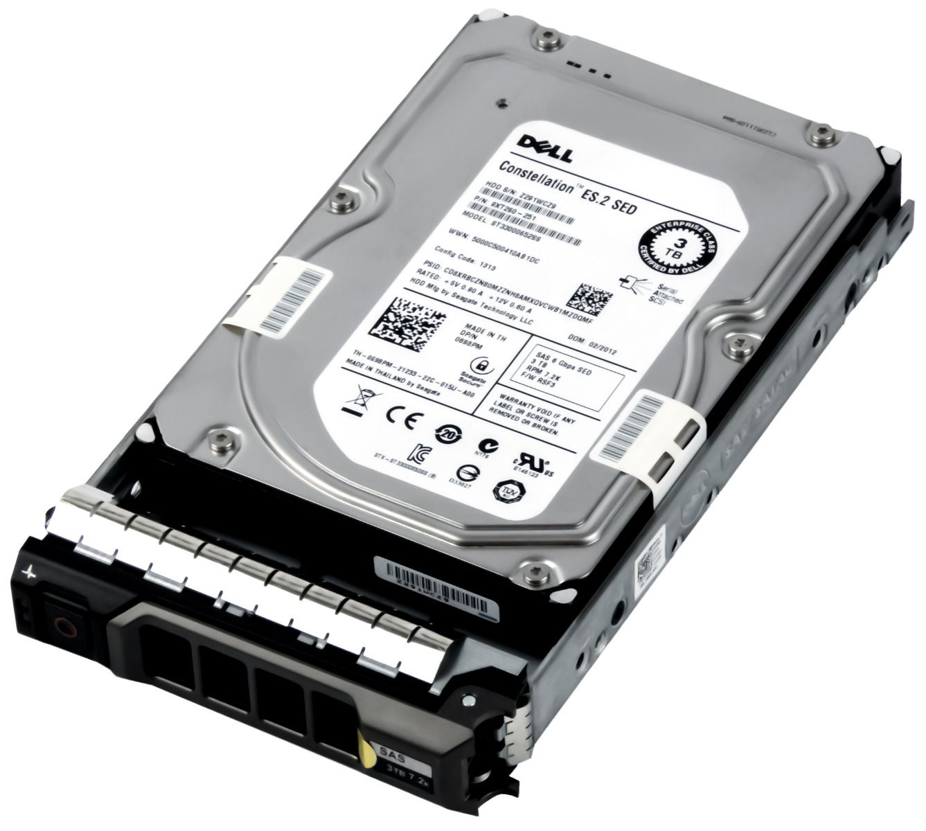 DELL 0698PM 3TB 7.2K 64MB SAS-2 3.5'' ST33000652SS