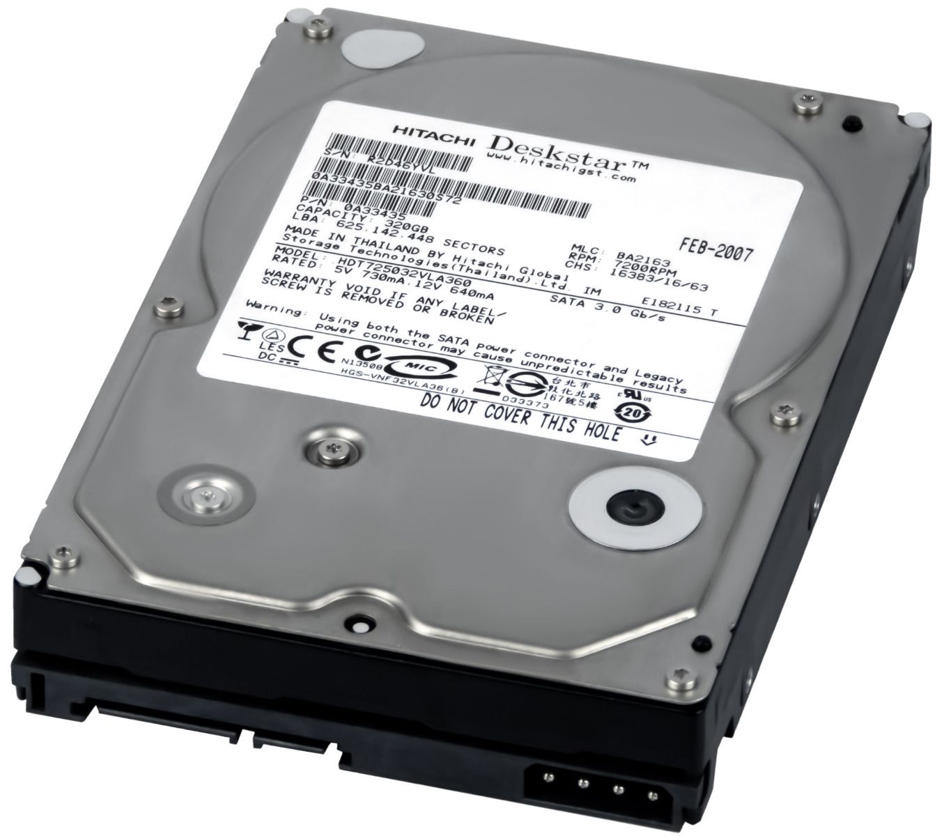 HITACHI Deskstar T7K500 320GB 7.2K 16MB SATA II 3.5'' HDT725032VLA360