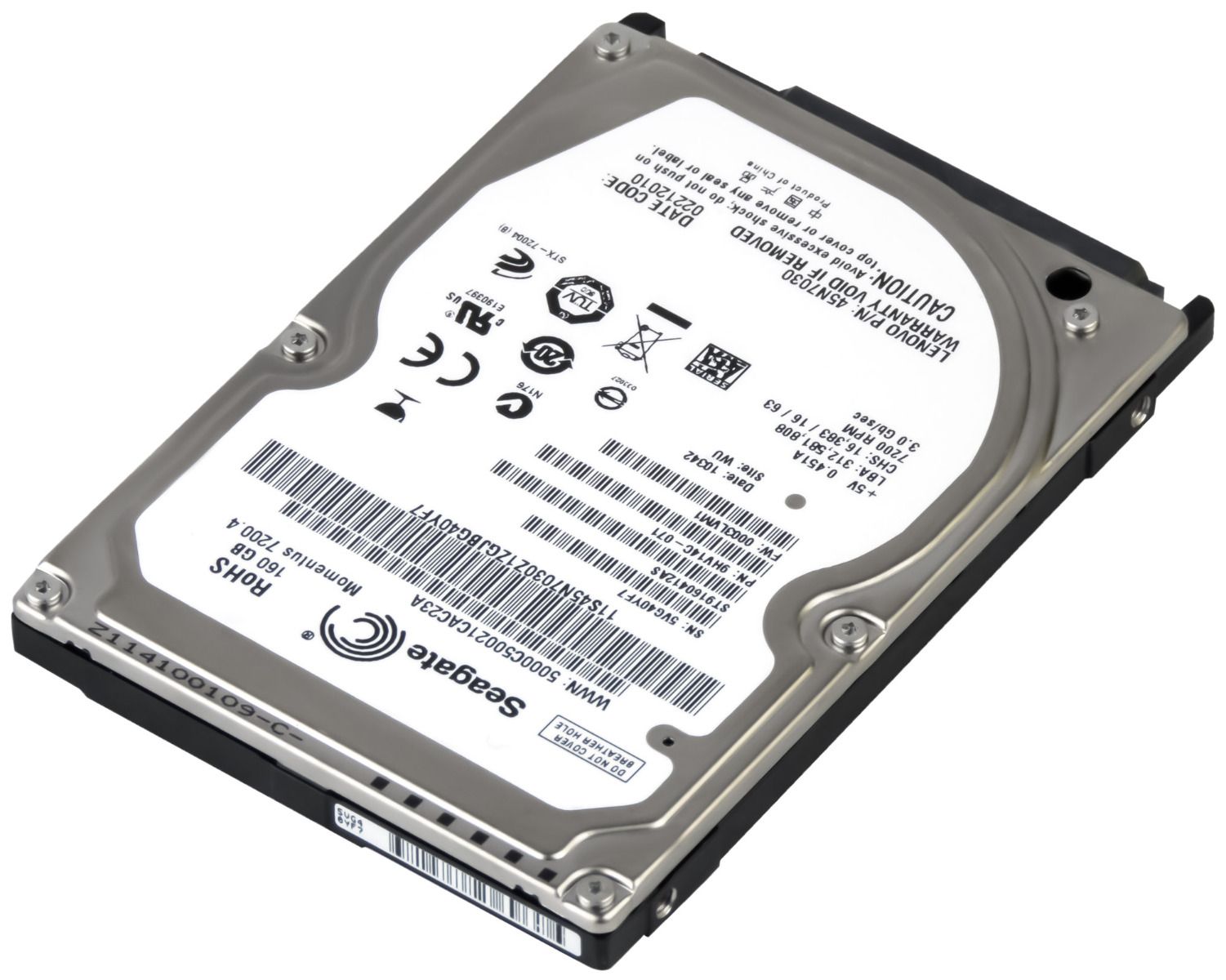 SEAGATE MOMENTUS 7200.4 160GB 7.2k 16MB Sata II 2.5'' ST9160412AS