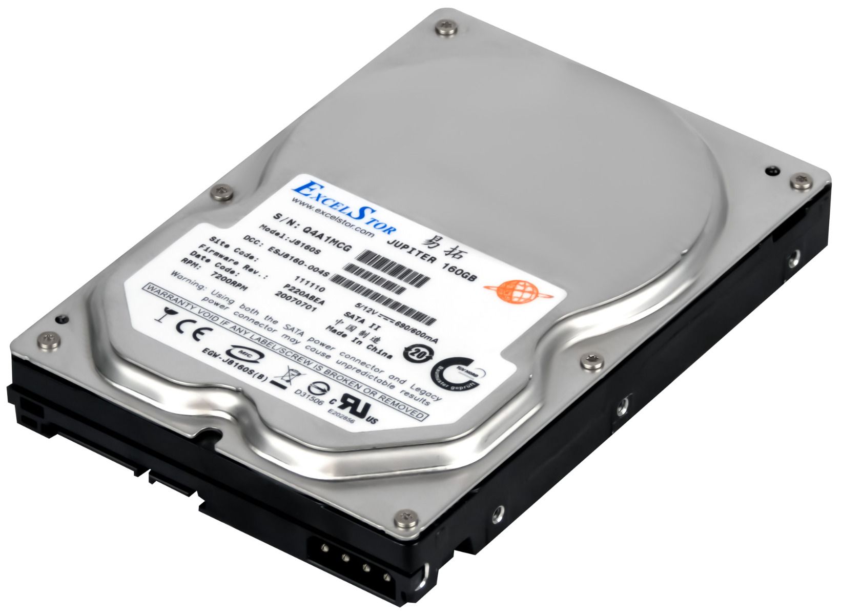 EXCELSTOR 160GB 7.2K 8MB SATA II 3.5'' J8160S