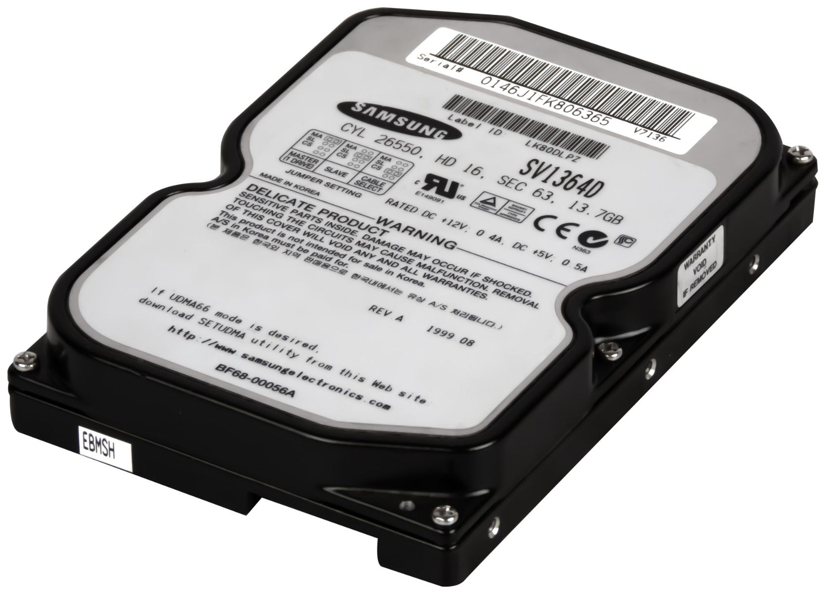 SAMSUNG SpinPoint V6800 13.7GB 5.4K ATA 3.5'' SV1364D