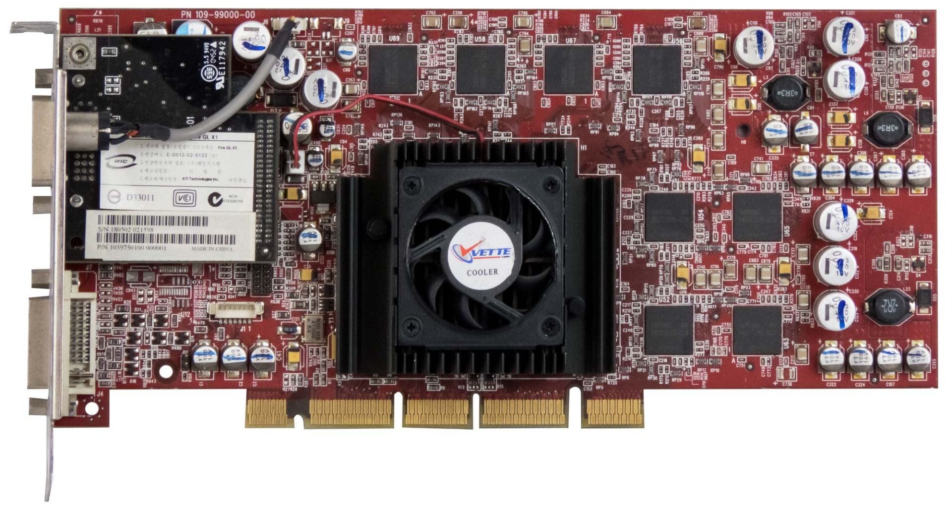 ATI FIRE GL X1 256 MB AGP 2x DVI-I DDR