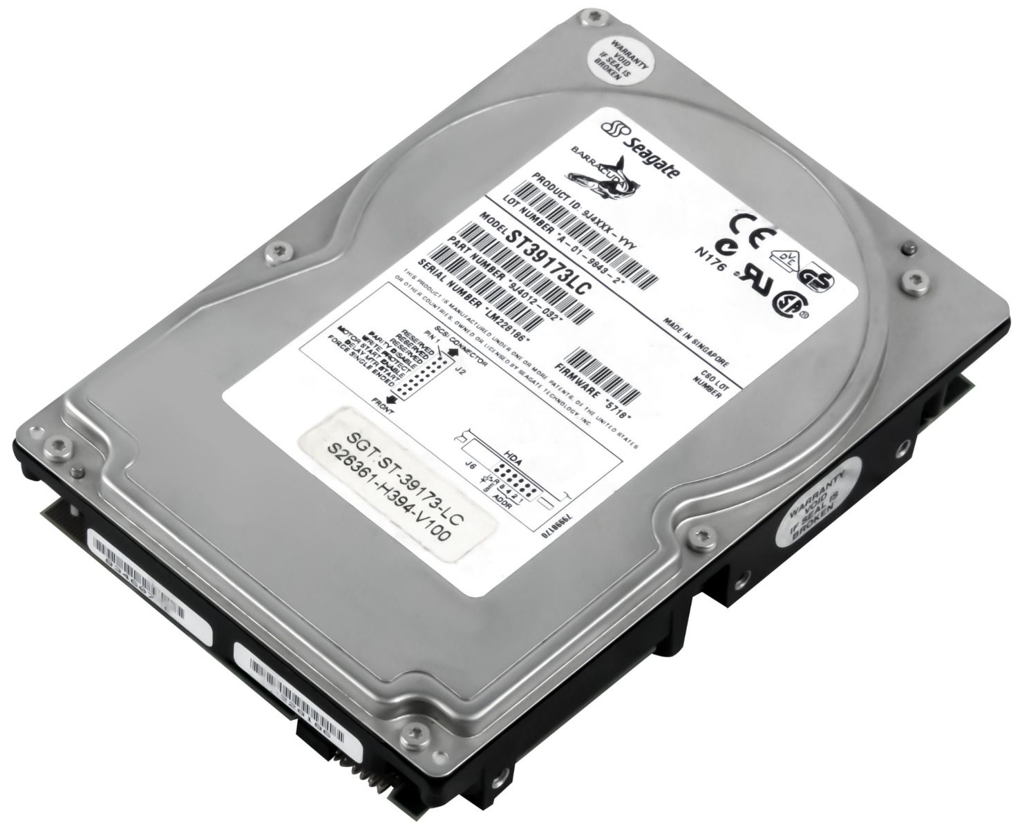 SEAGATE BARRACUDA 9LP 9.1GB 7.2K SCSI Ultra2 3.5'' ST39173LC