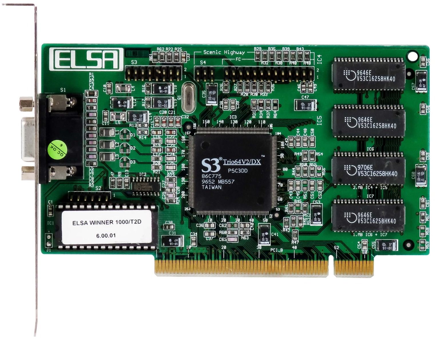 ELSA S3 TRIO64V2/DX 2MB VINCITORE 1000/T2D-2 PCI
