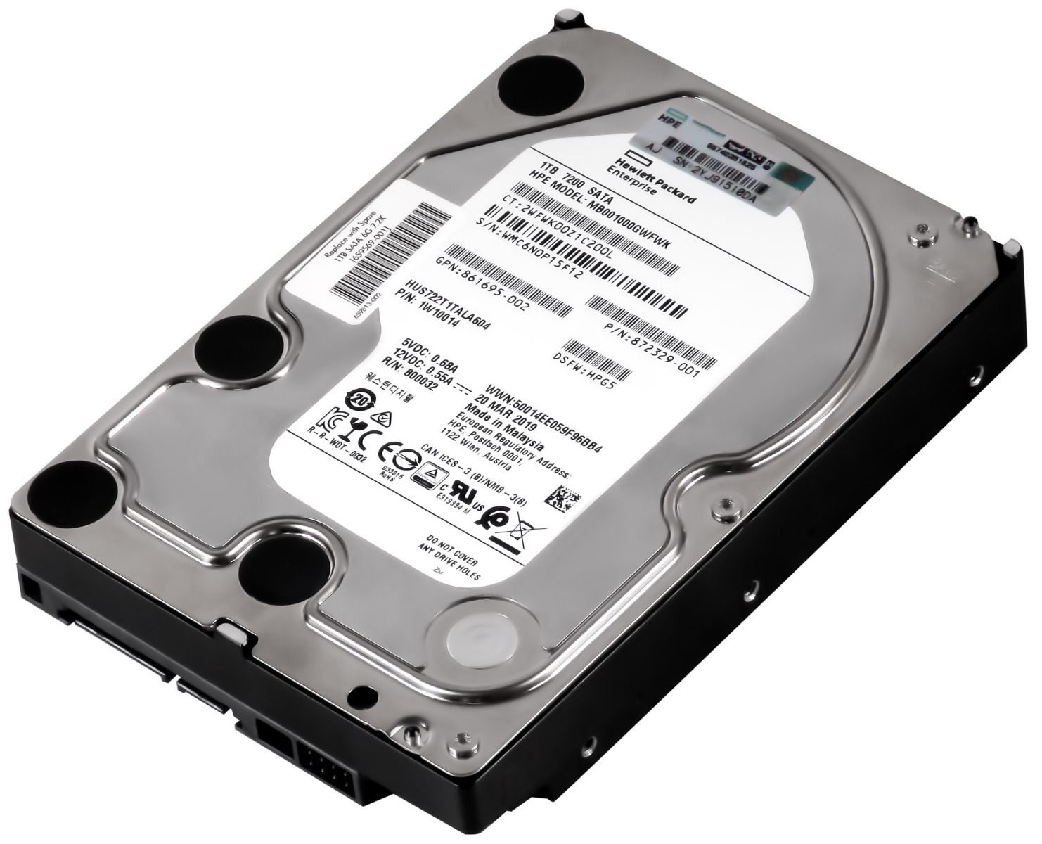 HP 872329-001 1TB 7.2K 128MB SATA III 3.5'' MB001000GWFWK