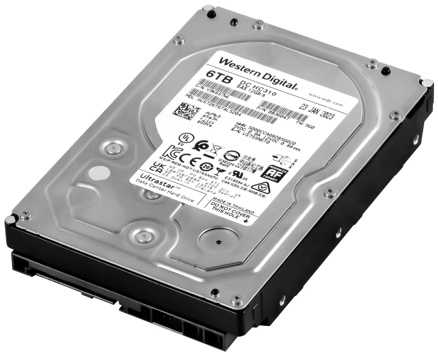 WD Ultrastar DC HC310 6TB 7.2K 256MB SAS-3 3.5 '' HUS726T6TAL5204