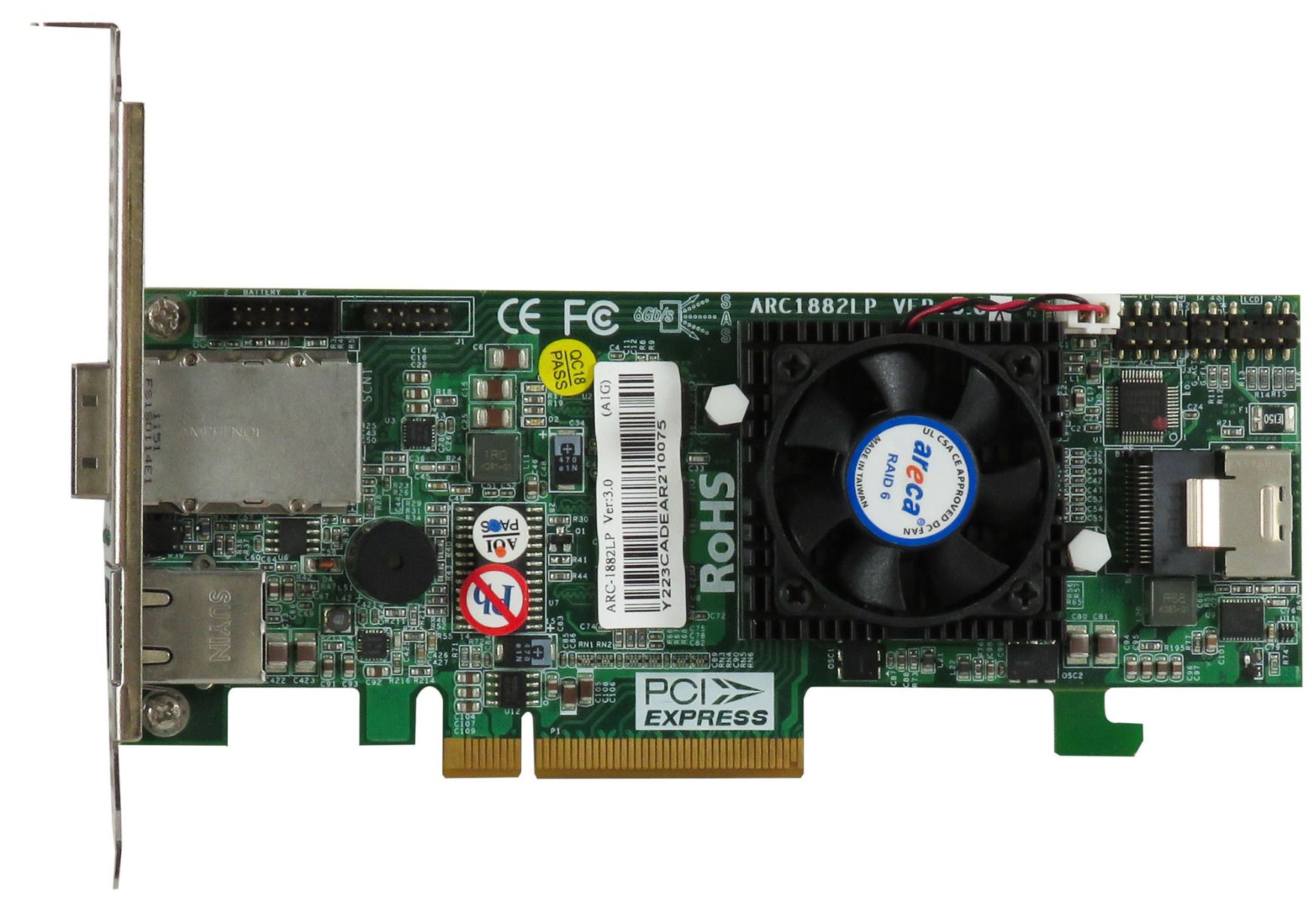 ARECA ARC-1882LP RAID 1 Go SAS PCIe