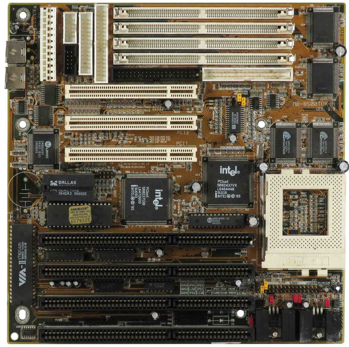 BIOSTAR MB-8500TVX-A VER. 2.3 PRISE 7 SIMM PCI ISA