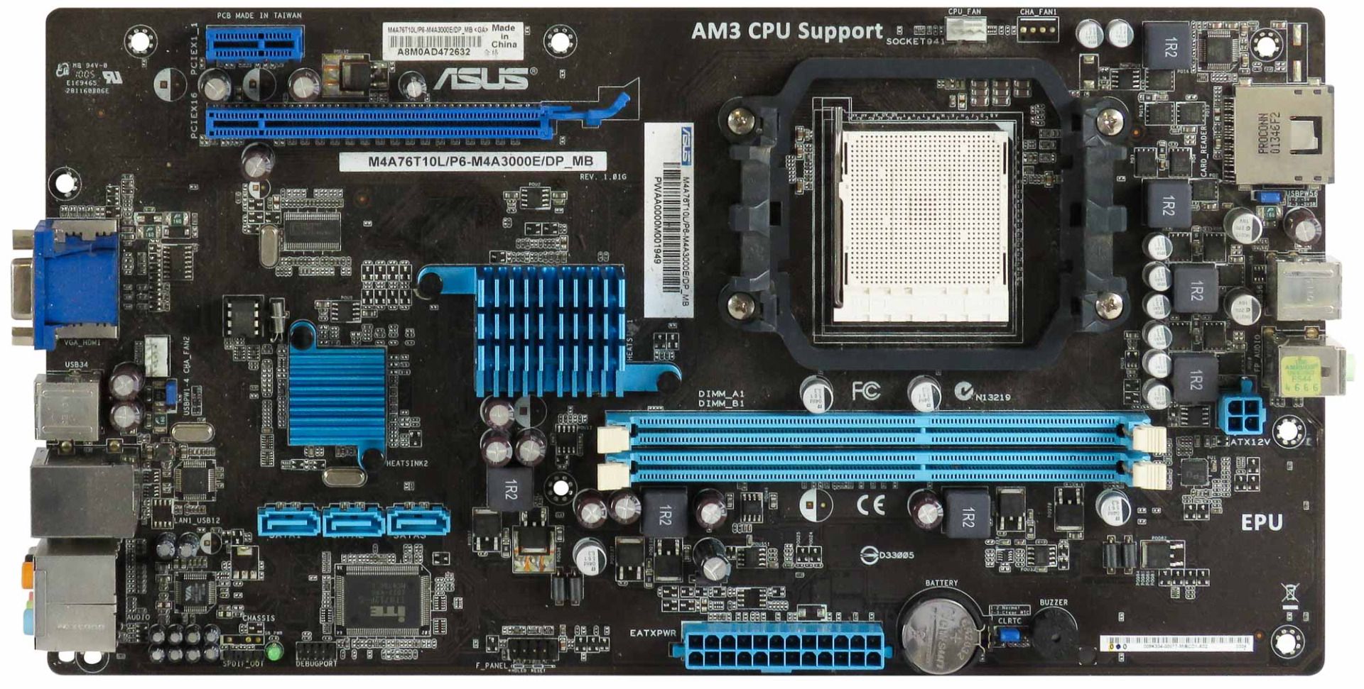 ASUS M4A76T10L/P6-M4A3000E/DP_MB su AM3 DDR3 PCIe