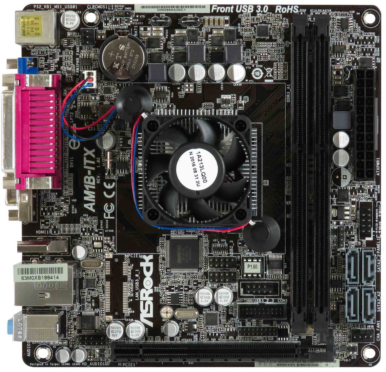 ASRock AM1B-ITX s.AM1 DDR3 mini ITX + ATHLON 2.2GHz