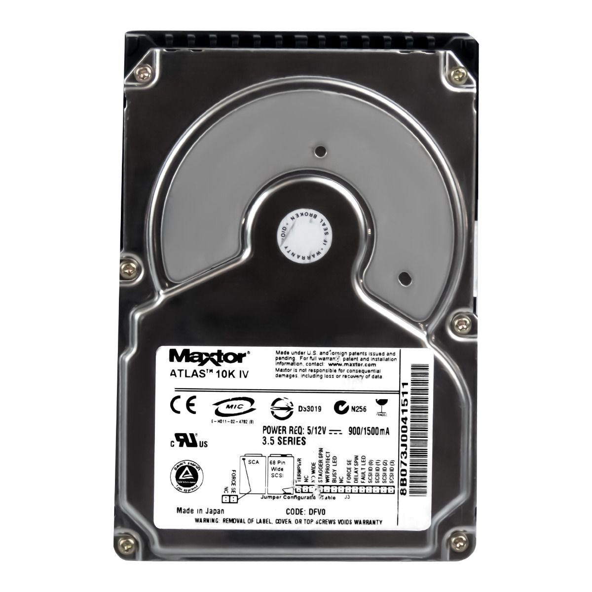 MAXTOR ATLAS 10K IV 72GB 10K SCSI U320 3.5'' 8B073J0